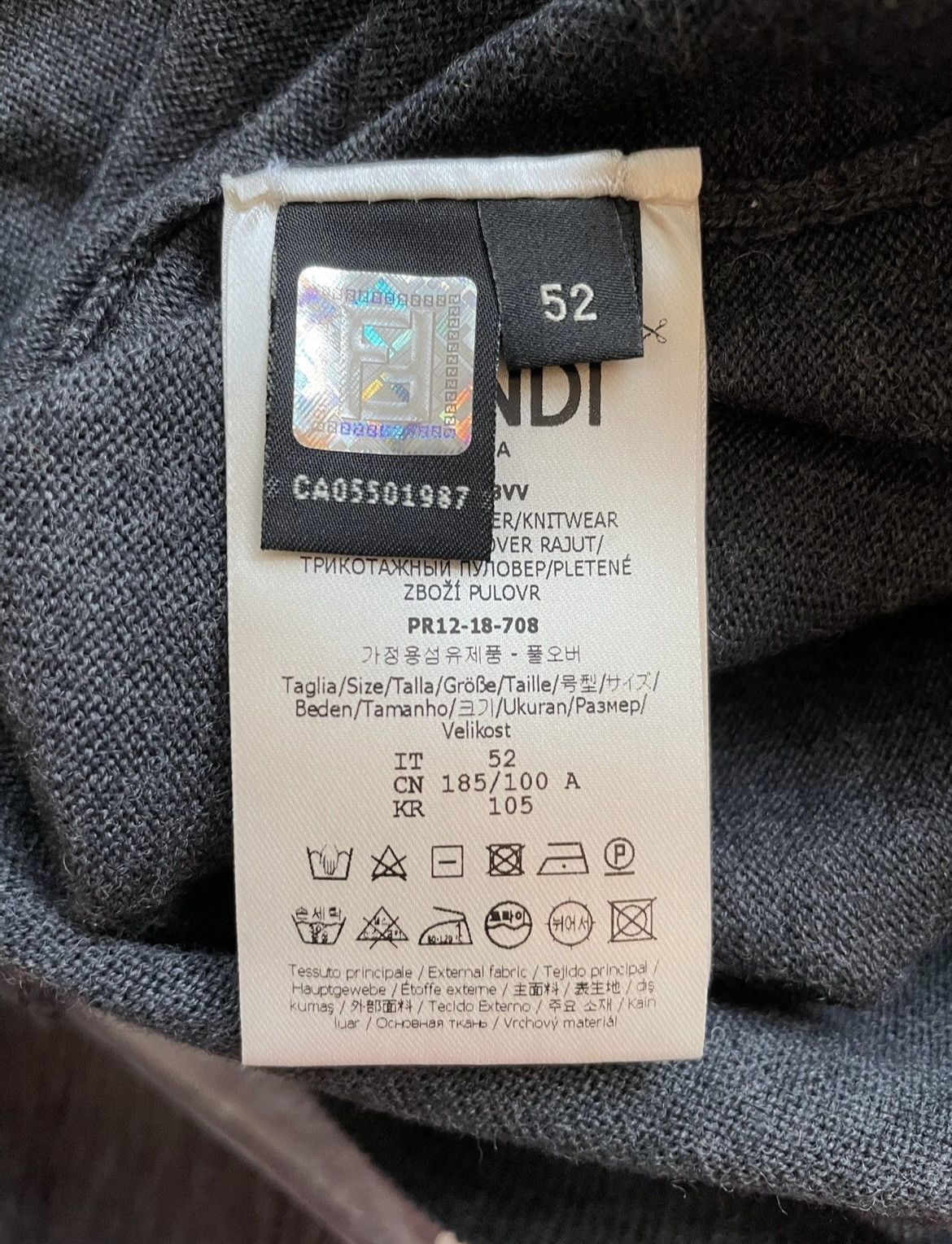 Fendi $1,500Value Limited Edition Iconic Monster Logo Wool Sweater Size US M / EU 48-50 / 2 - 10 Thumbnail