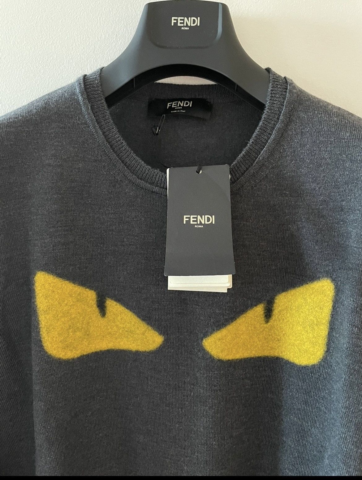 Fendi $1,500Value Limited Edition Iconic Monster Logo Wool Sweater Size US M / EU 48-50 / 2 - 2 Thumbnail