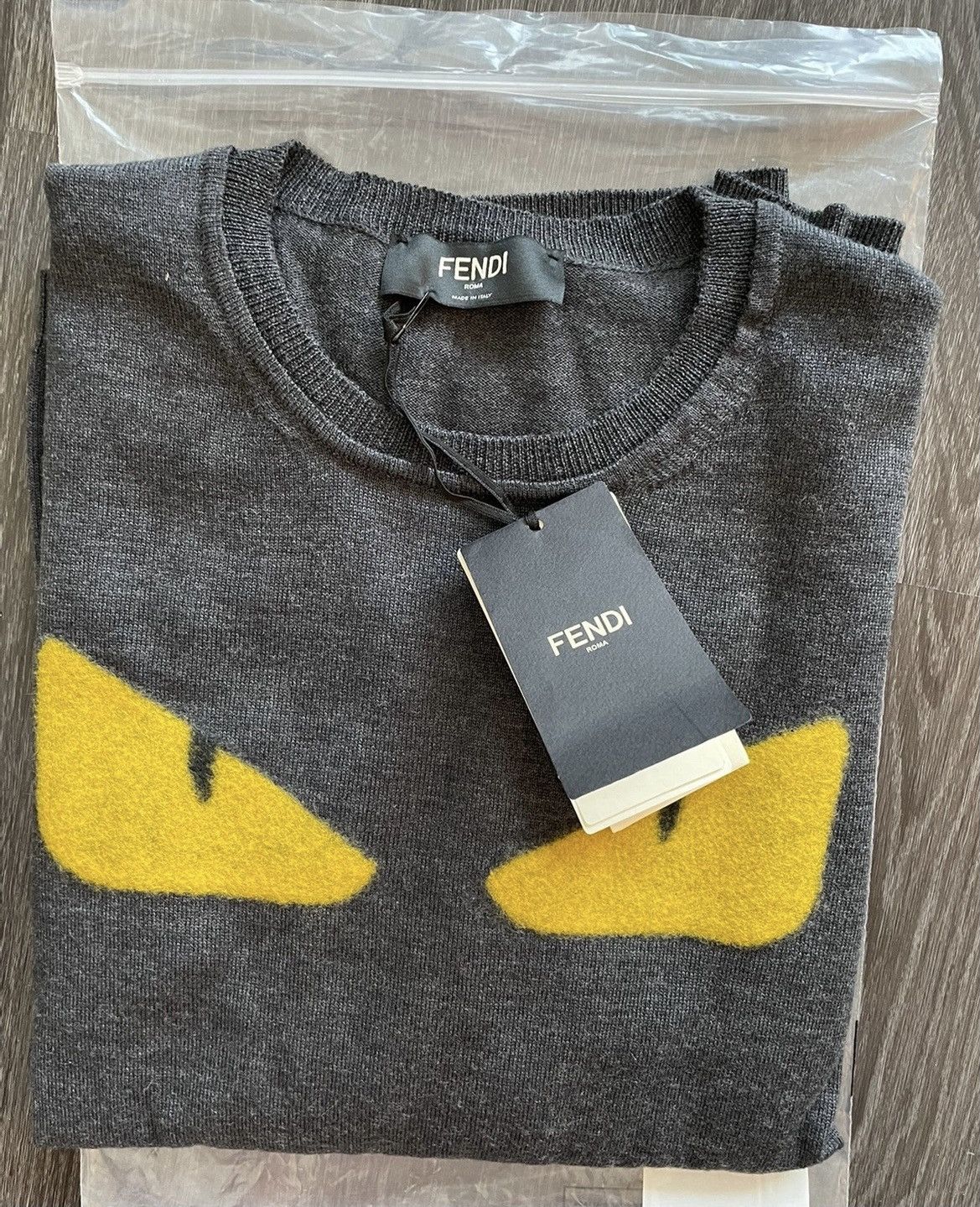 Fendi $1,500Value Limited Edition Iconic Monster Logo Wool Sweater Size US M / EU 48-50 / 2 - 9 Thumbnail