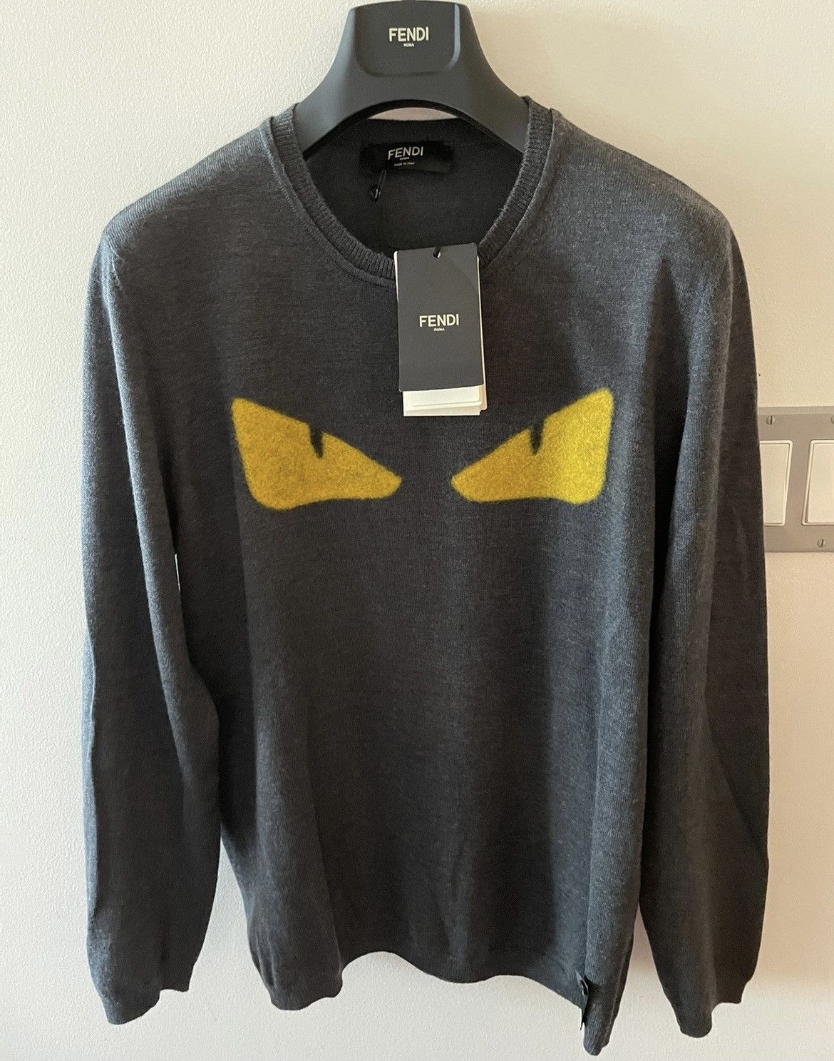Fendi $1,500Value Limited Edition Iconic Monster Logo Wool Sweater Size US M / EU 48-50 / 2 - 8 Thumbnail