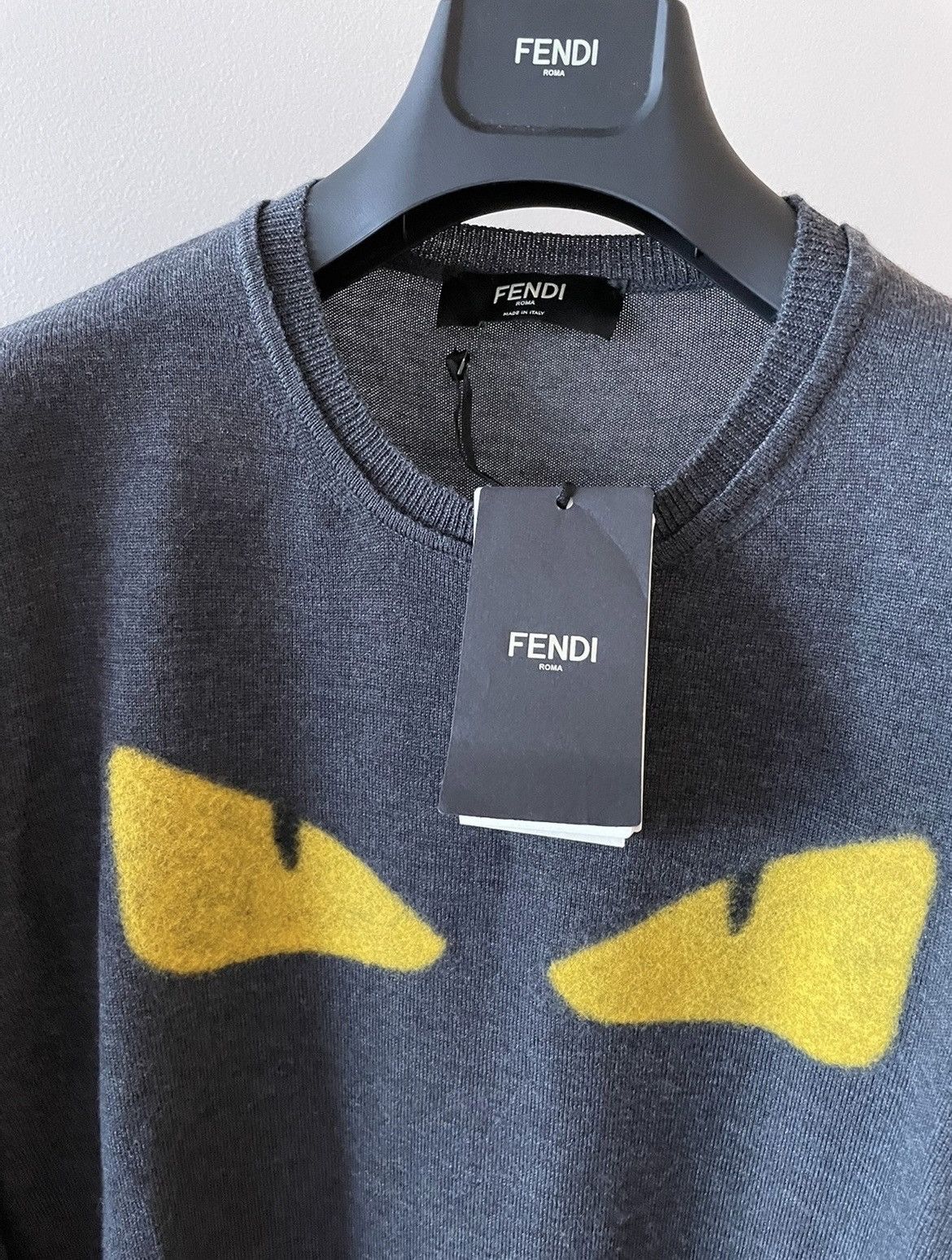 Fendi $1,500Value Limited Edition Iconic Monster Logo Wool Sweater Size US M / EU 48-50 / 2 - 4 Thumbnail