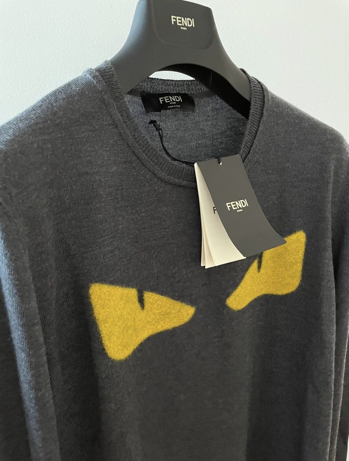 Fendi $1,500Value Limited Edition Iconic Monster Logo Wool Sweater Size US M / EU 48-50 / 2 - 23 Thumbnail