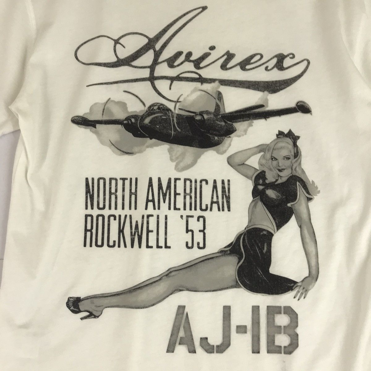 Avirex × Vintage Avirex North American Rockwell sexy woman Tshirt Size US L / EU 52-54 / 3 - 2 Thumbnail