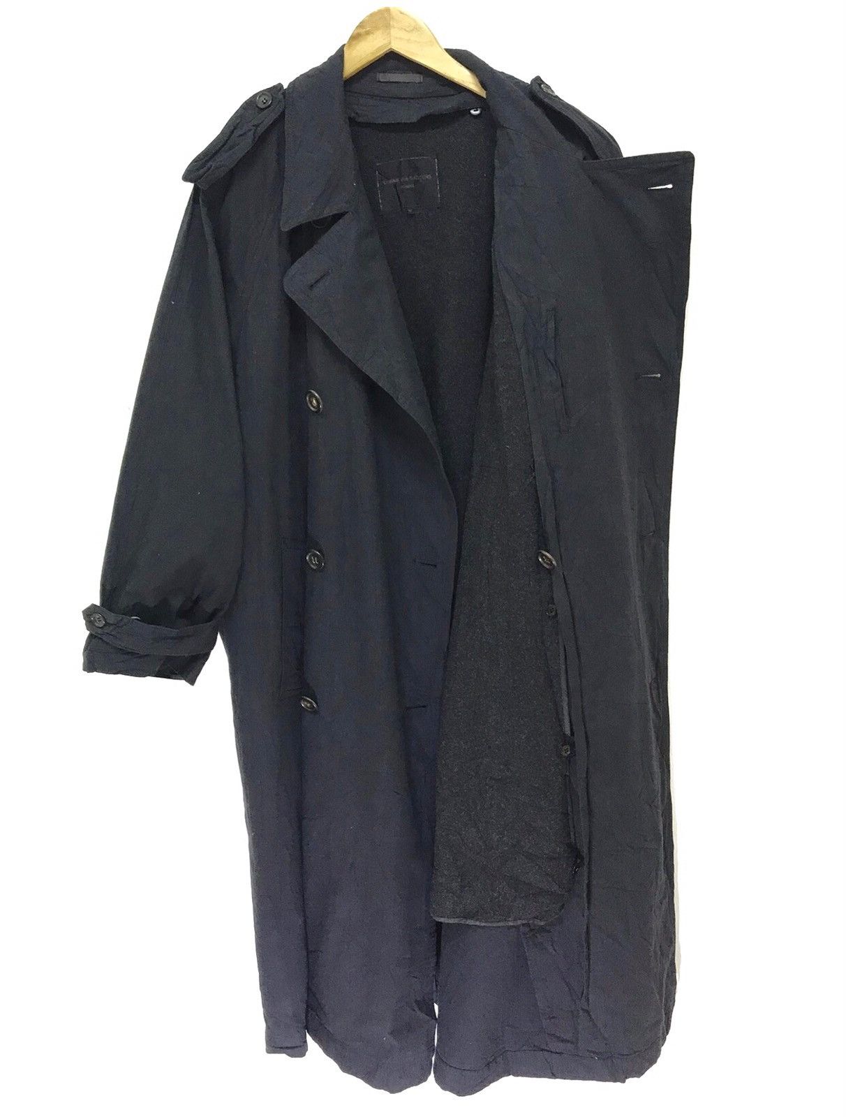 Comme des Garcons ☢Rare Archive 90s CDGH Over Coat Black Cotton