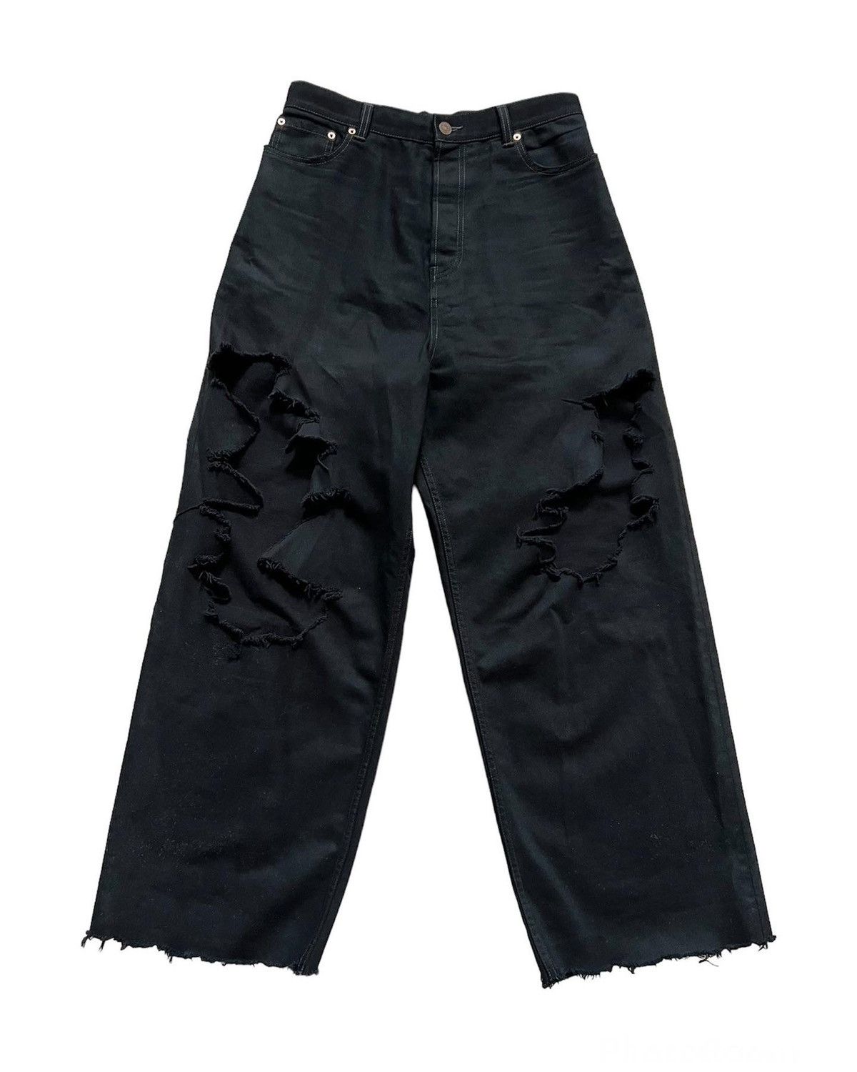 Balenciaga 2021 Afterworld Runway Destroyed Boxer Denim | Grailed