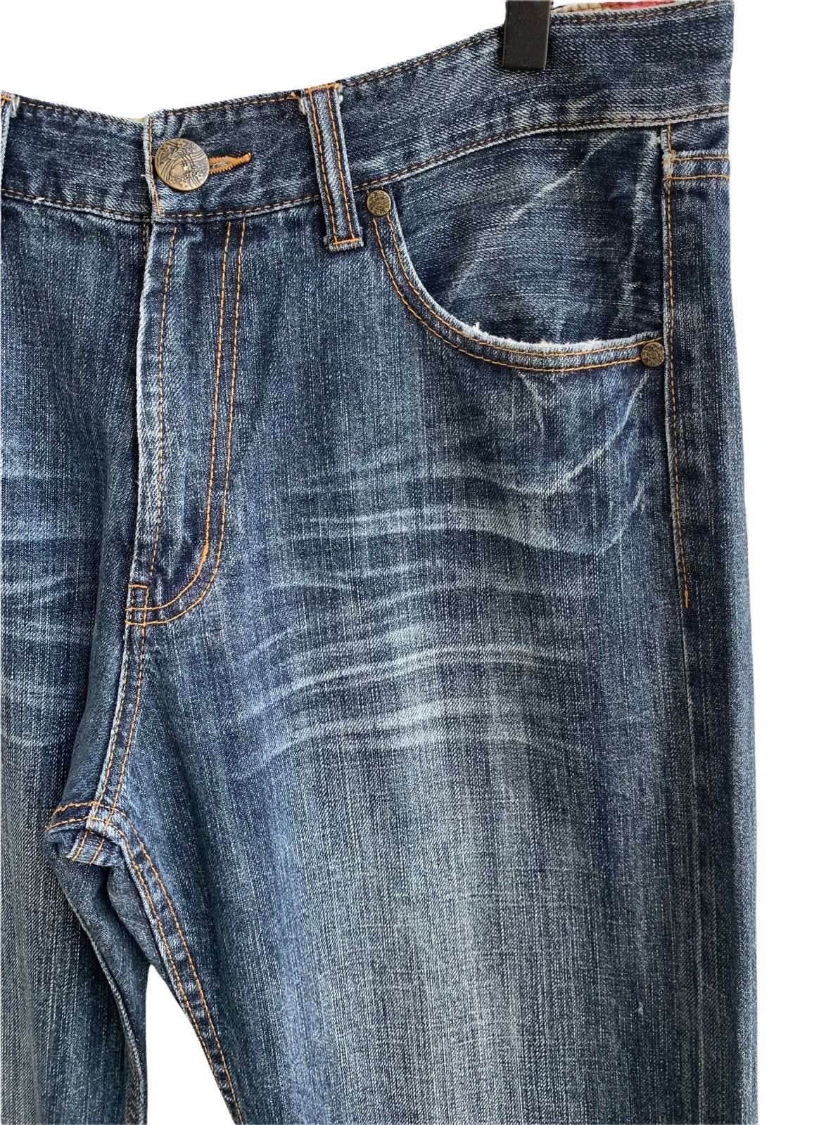 Japanese Brand Vintage Japanese Traditional Embroidery Fish Koi Denim Size US 34 / EU 50 - 10 Thumbnail