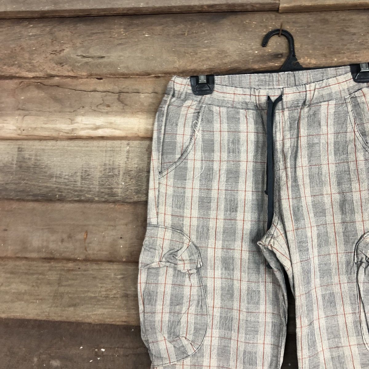 Japanese Brand Takeo Kikuchi japan checkered Multipocket Cargo Pants #3810 Size US 26 / EU 42 - 6 Thumbnail