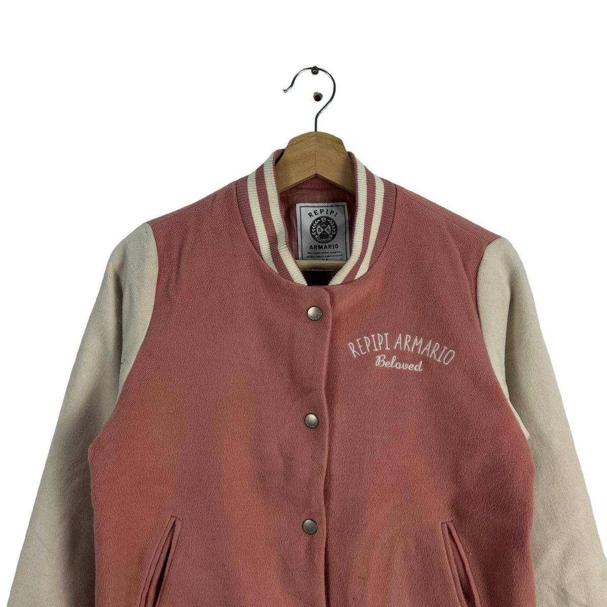 Japanese Brand VINTAGE VARSITY JACKET REPIPI ARMARIO JAPAN BIG LOGO Size US M / EU 48-50 / 2 - 3 Thumbnail