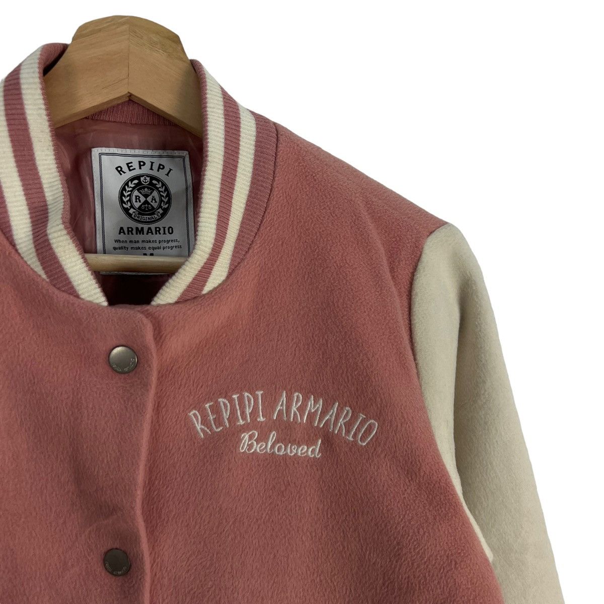 Japanese Brand VINTAGE VARSITY JACKET REPIPI ARMARIO JAPAN BIG LOGO Size US M / EU 48-50 / 2 - 7 Thumbnail