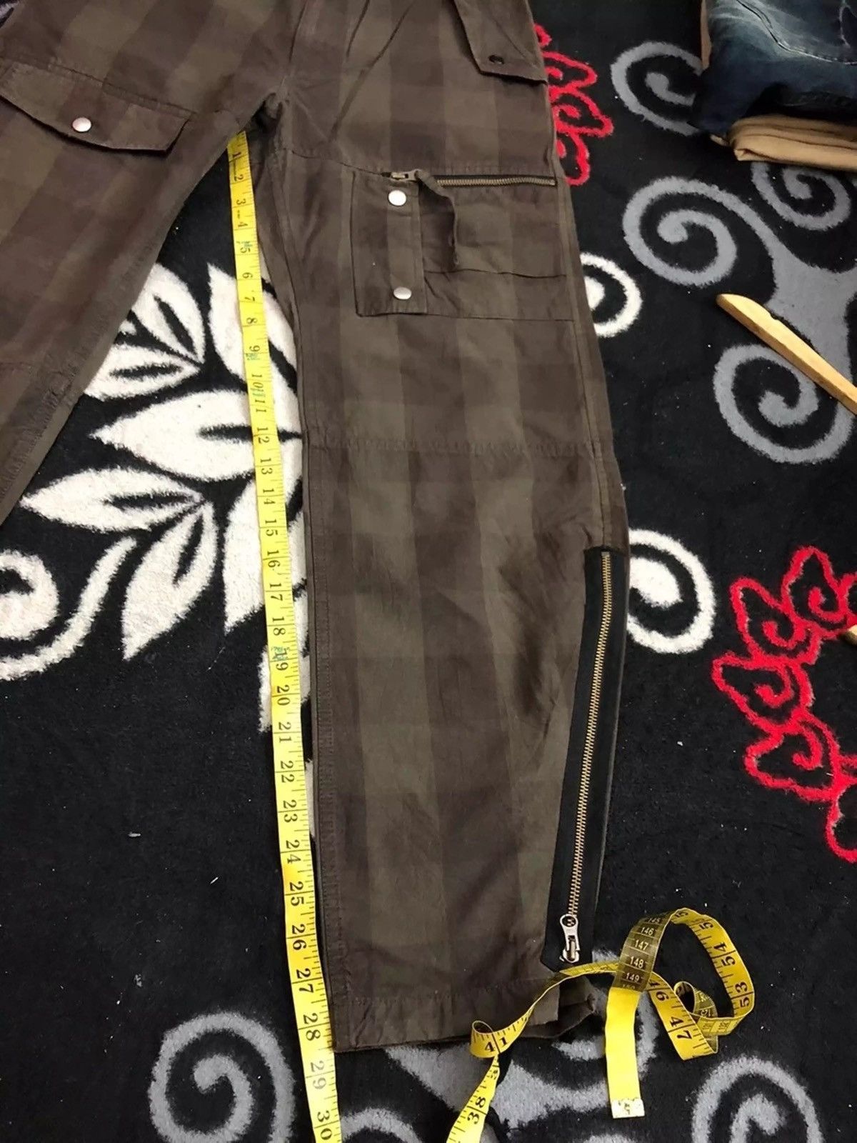 Japanese Brand PPFM Multi-pocket Tactical Bondage Parachute Pants Size US 30 / EU 46 - 13 Thumbnail