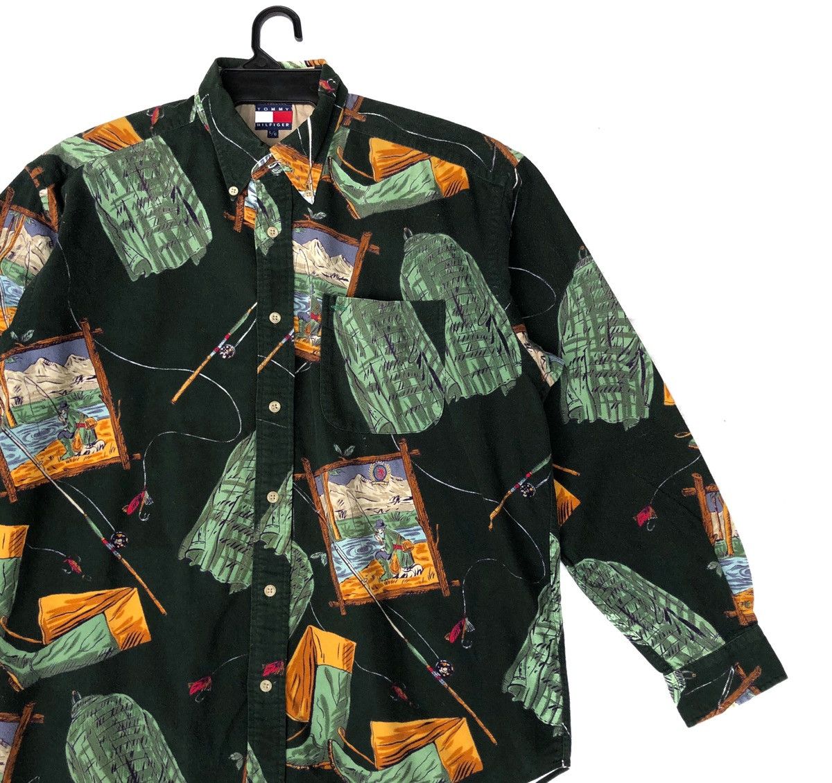 Tommy Hilfiger Tommy Hilfiger Fisherman Button Down Long Sleeves Shirt Size US L / EU 52-54 / 3 - 3 Thumbnail