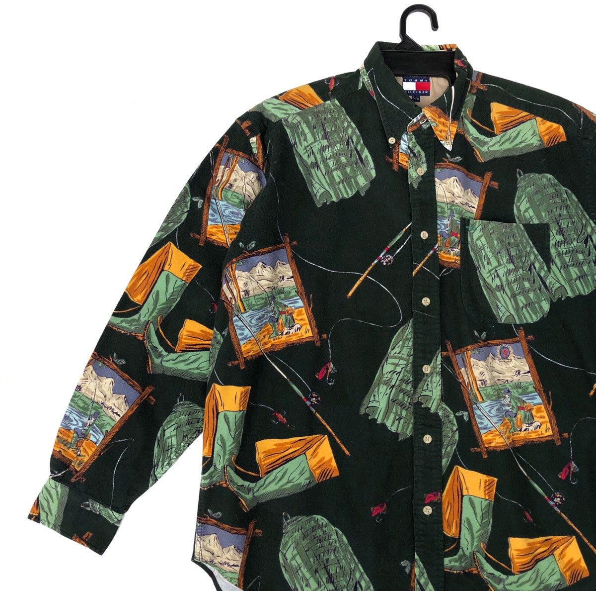 Tommy Hilfiger Tommy Hilfiger Fisherman Button Down Long Sleeves Shirt Size US L / EU 52-54 / 3 - 2 Thumbnail