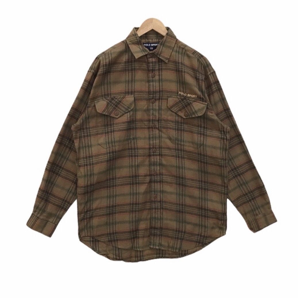 Flannel × Polo Ralph Lauren Polo Sport Ralph Lauren Flannel Shirt Buttom Up Size US L / EU 52-54 / 3 - 1 Thumbnail