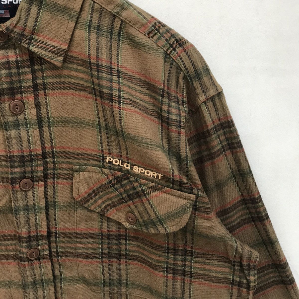 Flannel × Polo Ralph Lauren Polo Sport Ralph Lauren Flannel Shirt Buttom Up Size US L / EU 52-54 / 3 - 2 Thumbnail