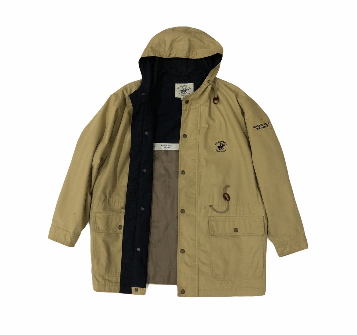 Vintage Beverly Hills Polo Club Parka Jacket With Hoodie