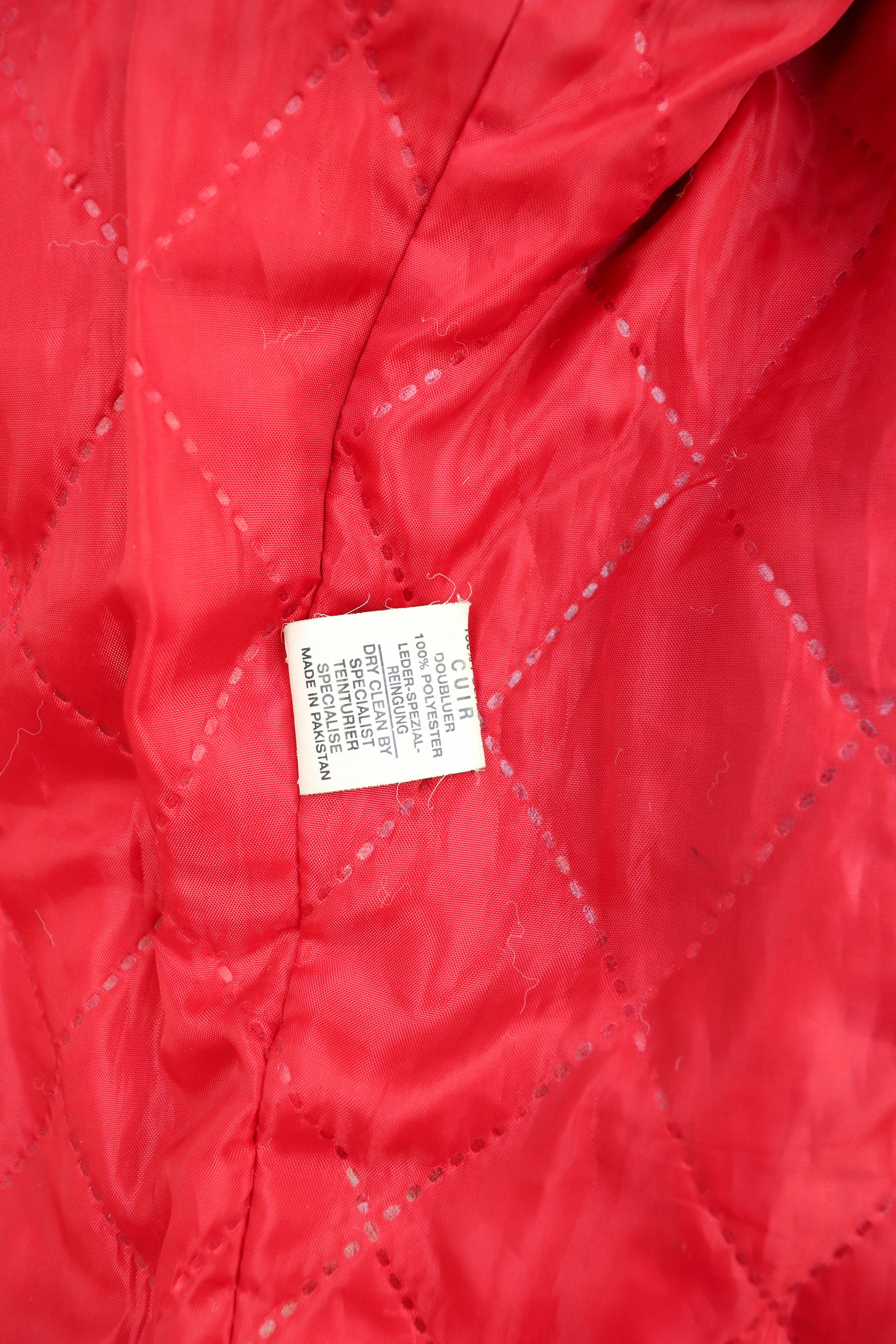 Vintage Vintage Custom Hand Painted Red Leather Biker Jacket Size US XL / EU 56 / 4 - 21 Thumbnail