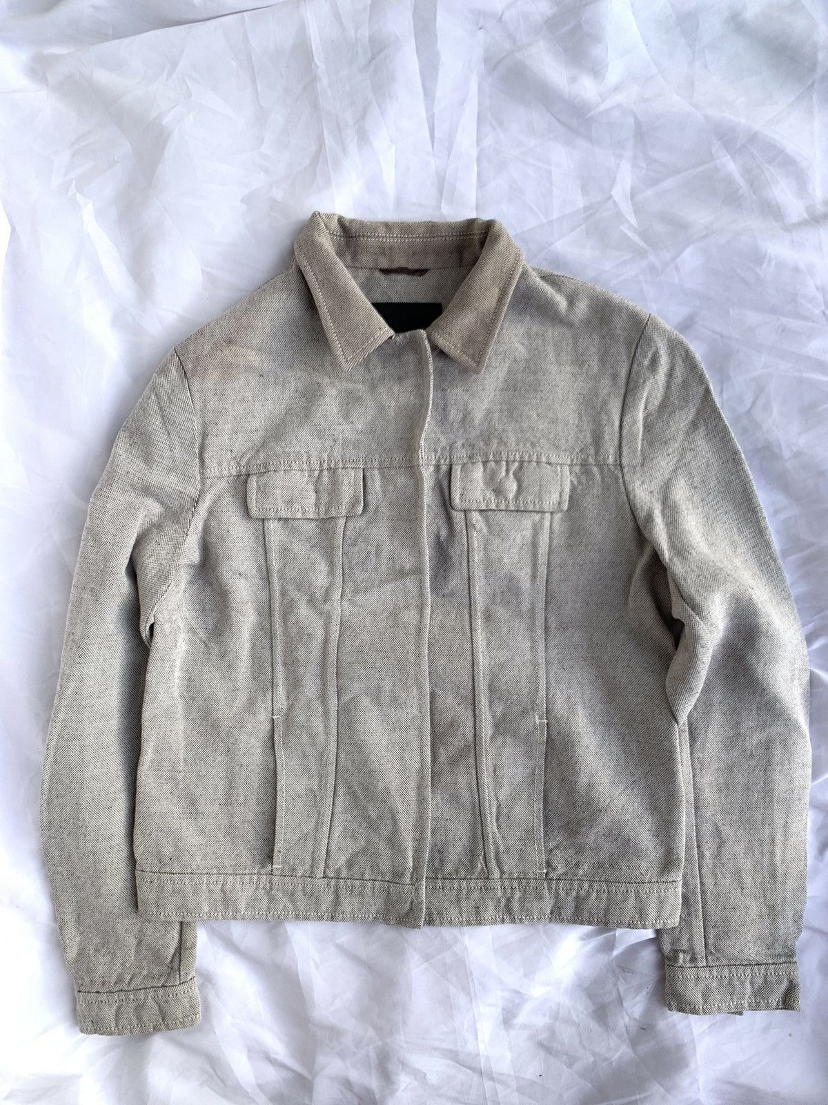 image of Prada Lightweight Boxy Jacket Runway Ss99 in Grey, Men's (Size Small)