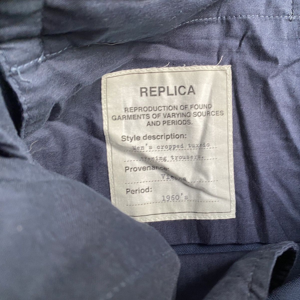Maison Margiela Replica 1960 Vienna Men Cropped Tuxedo Evening Trousers Size US 30 / EU 46 - 6 Thumbnail