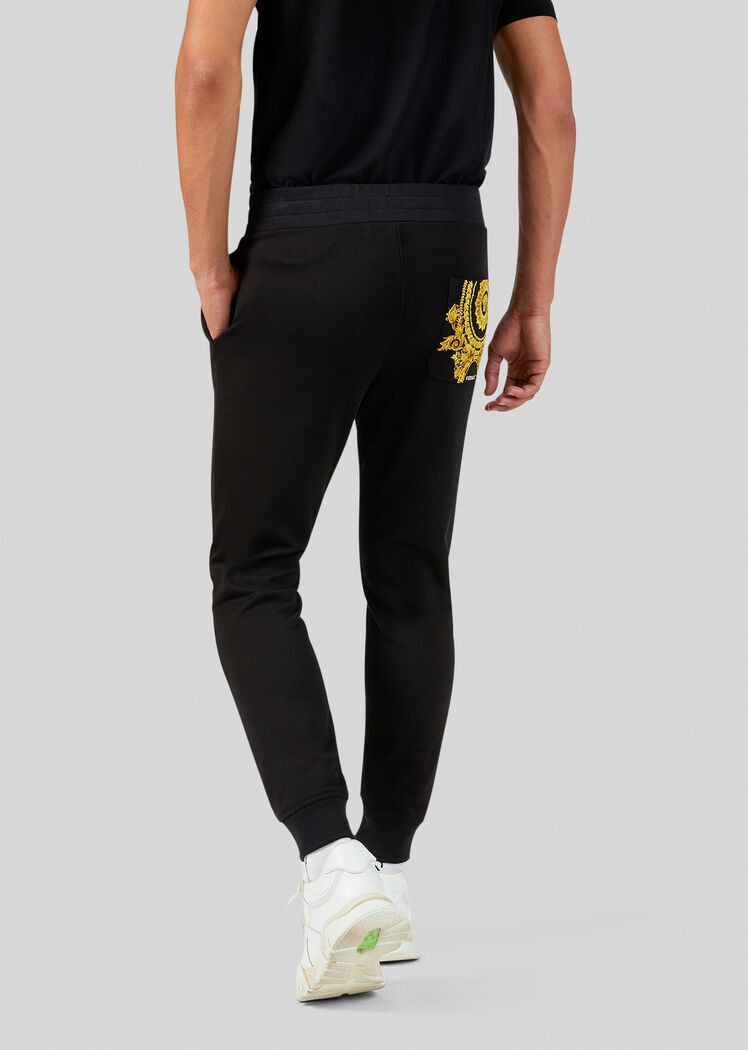 Versace VERSACE black gold Medusa embroider track sweatpants Large Size US 34 / EU 50 - 1 Thumbnail