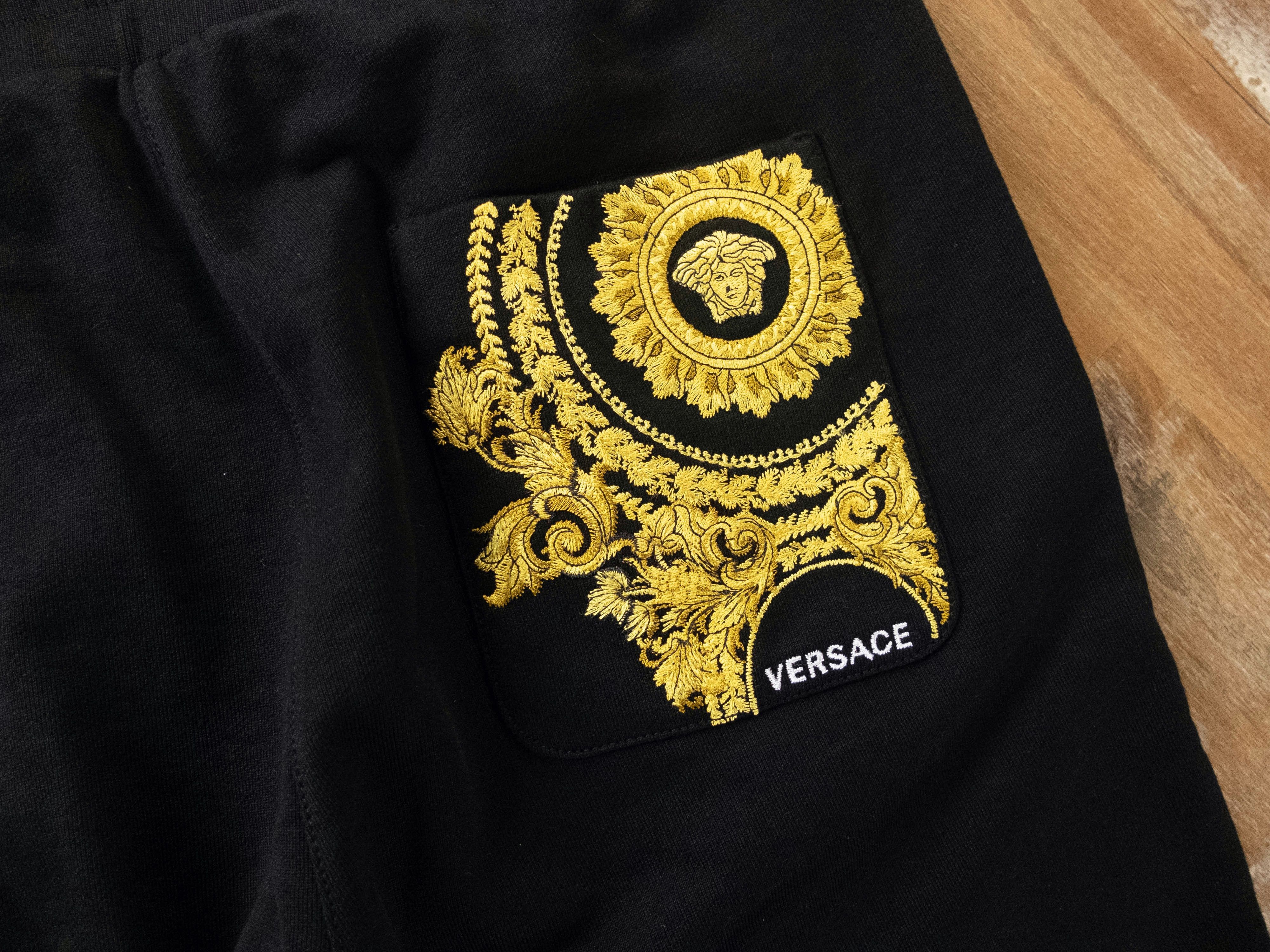 Versace VERSACE black gold Medusa embroider track sweatpants Large Size US 34 / EU 50 - 6 Thumbnail