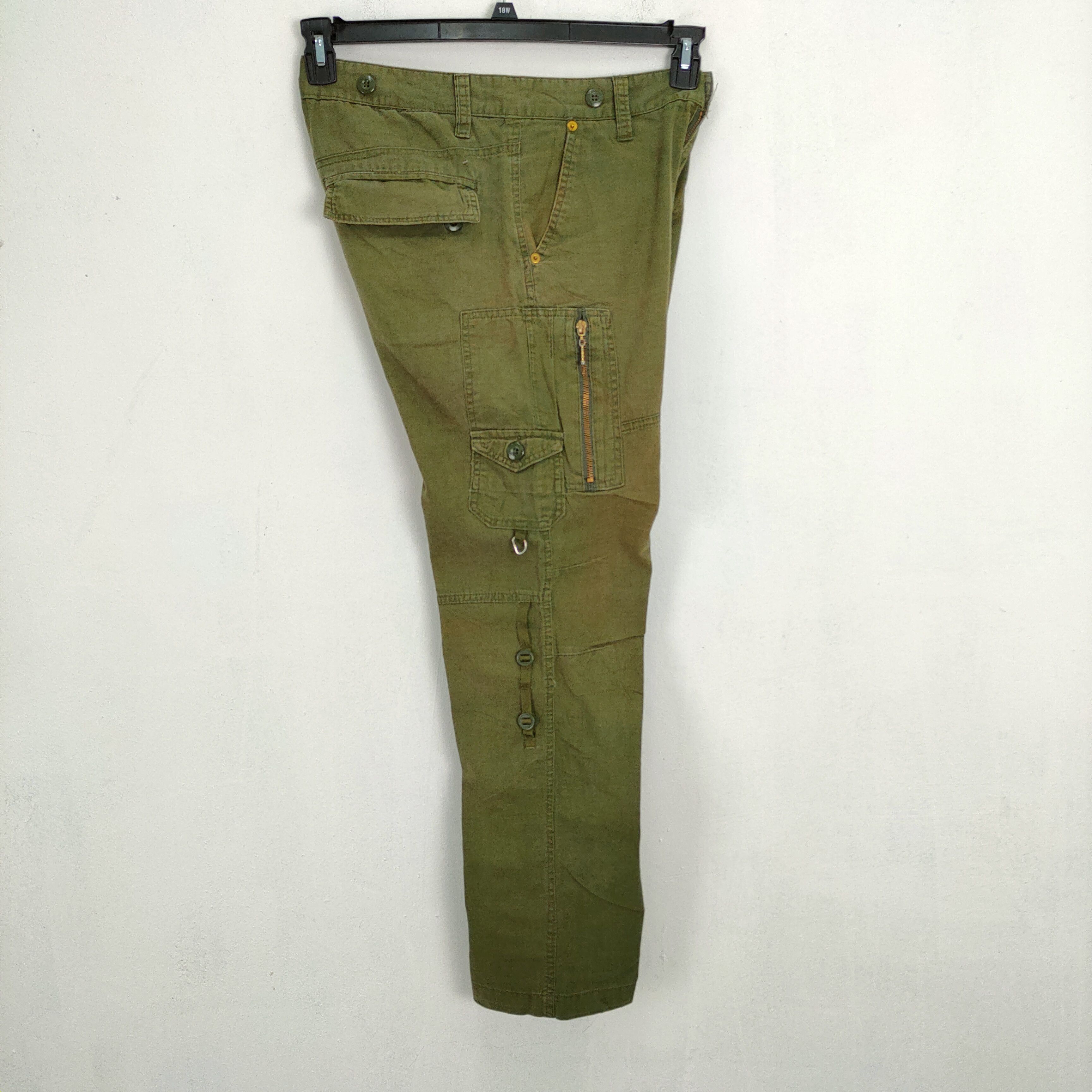 Japanese Brand PANASUPUR FADED CARGO PANTS MULTIPOCKET TACTICAL Size US 30 / EU 46 - 11 Thumbnail