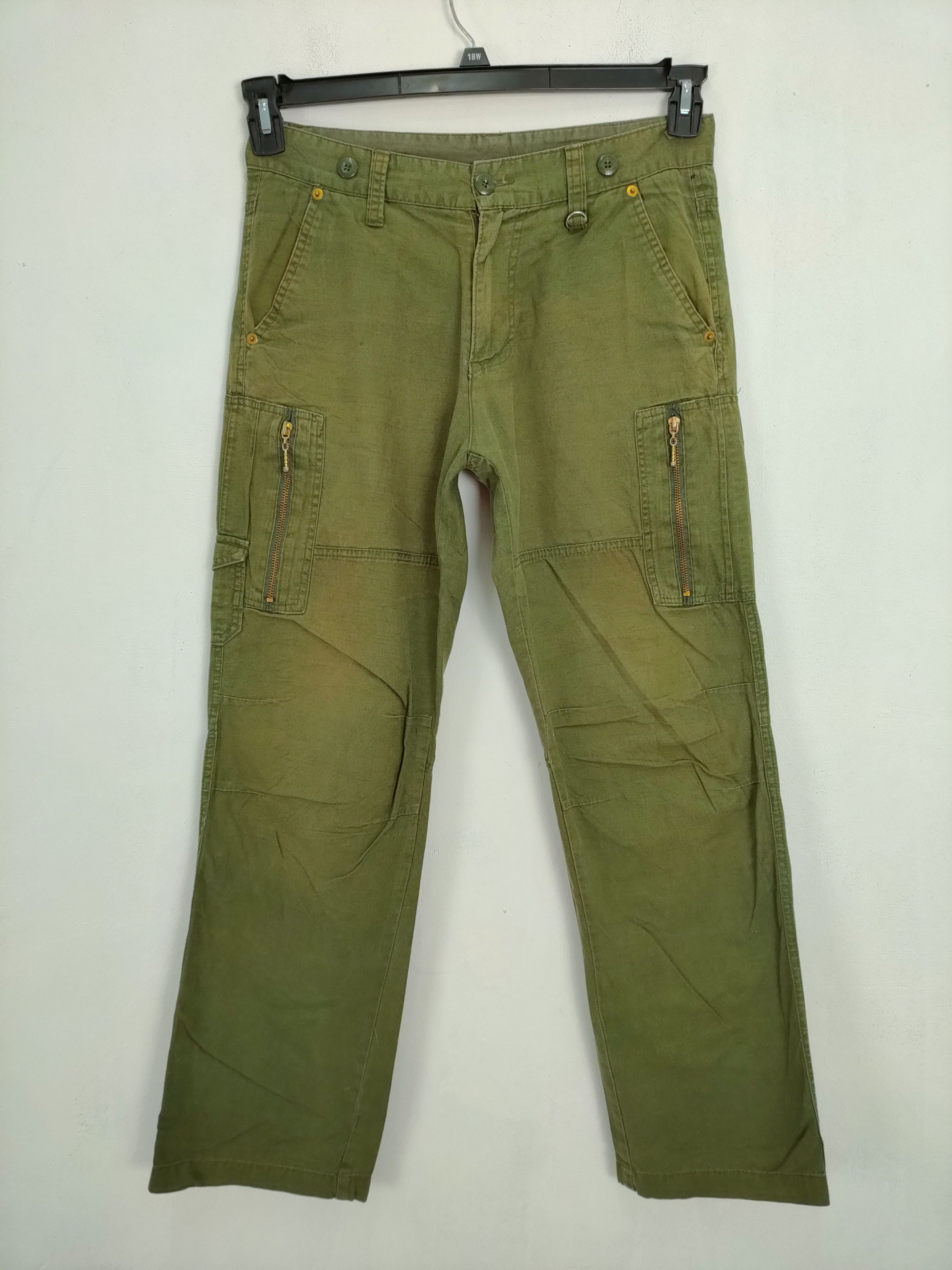 Japanese Brand PANASUPUR FADED CARGO PANTS MULTIPOCKET TACTICAL Size US 30 / EU 46 - 1 Thumbnail