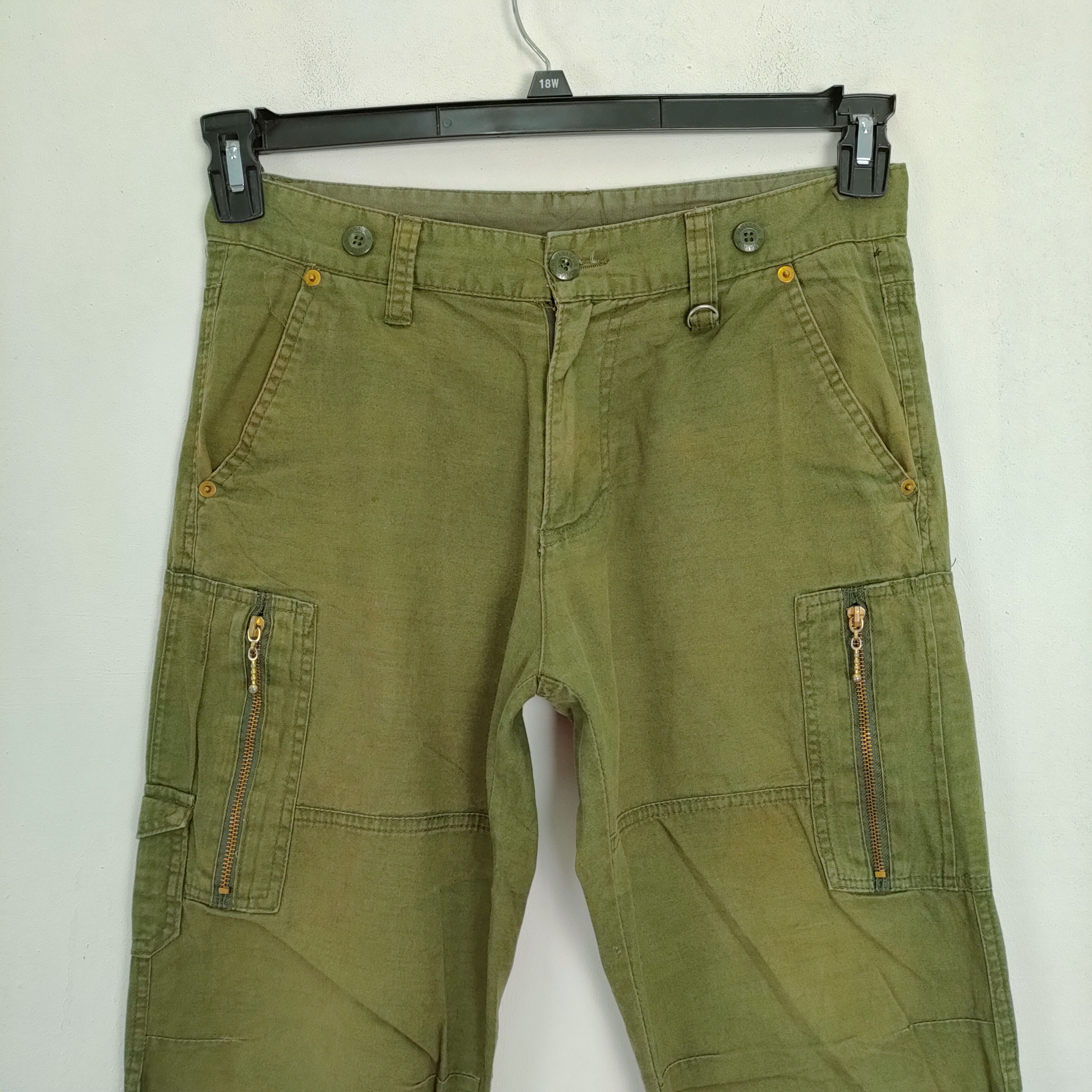 Japanese Brand PANASUPUR FADED CARGO PANTS MULTIPOCKET TACTICAL Size US 30 / EU 46 - 2 Thumbnail