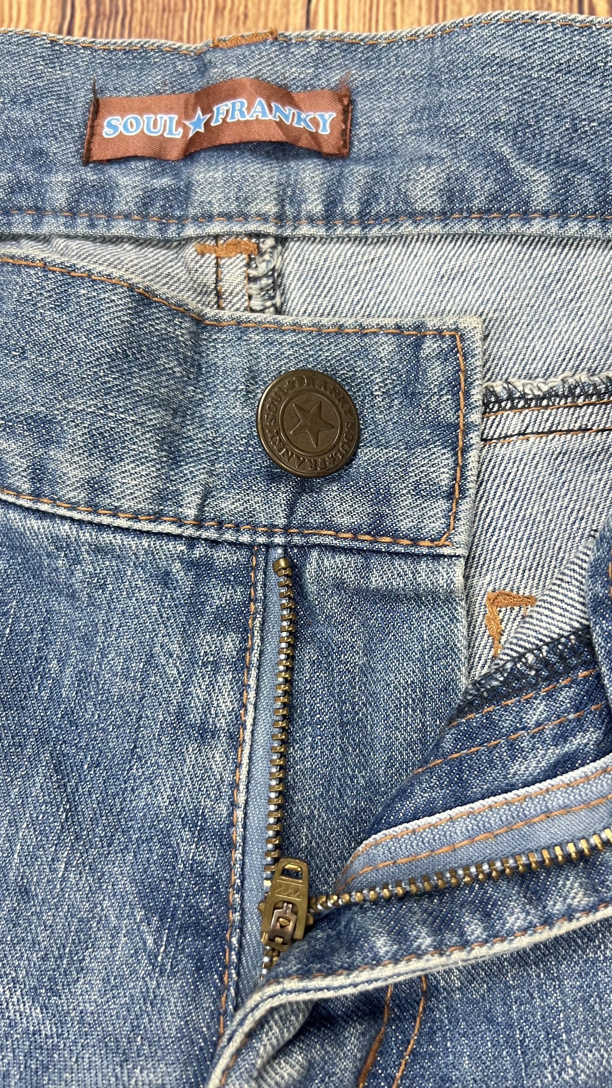Japanese Brand × Vintage Women Soul Frank Patchy Jeans Size 33" - 7 Thumbnail