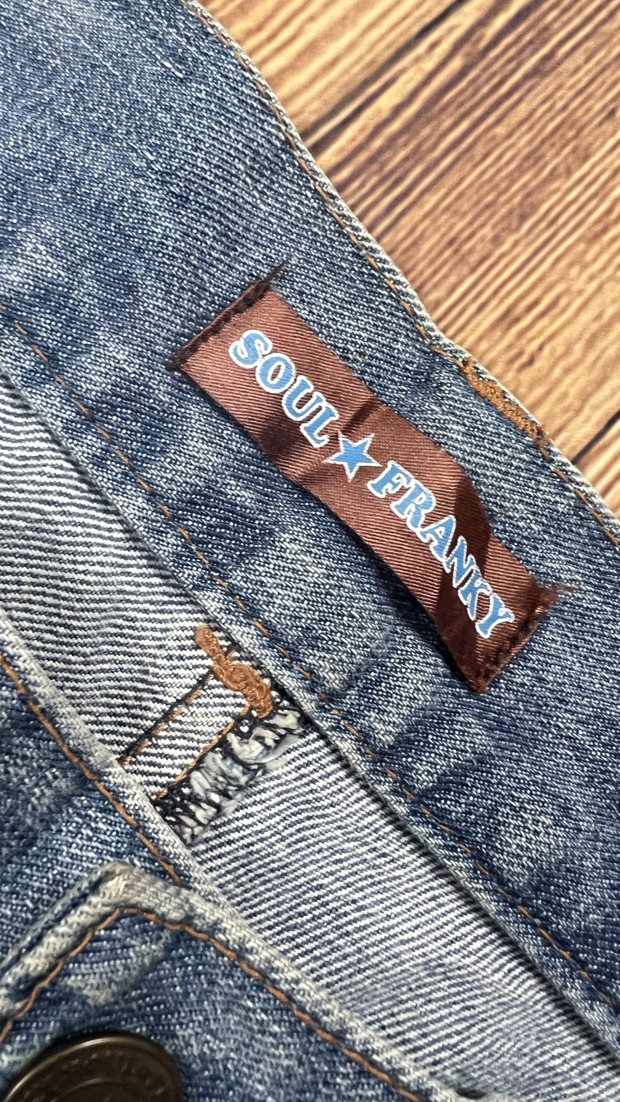 Japanese Brand × Vintage Women Soul Frank Patchy Jeans Size 33" - 12 Thumbnail