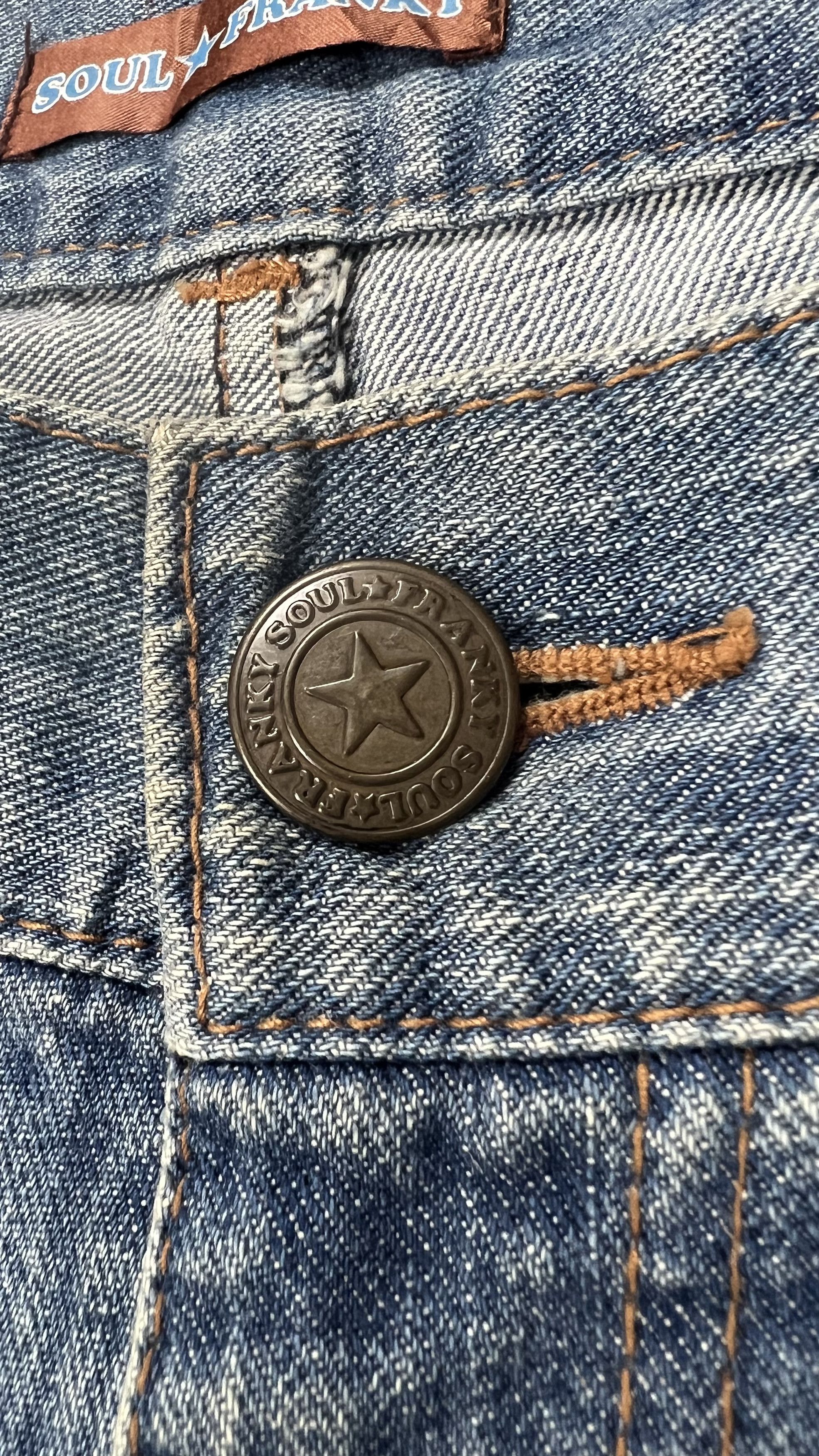 Japanese Brand × Vintage Women Soul Frank Patchy Jeans Size 33" - 6 Thumbnail