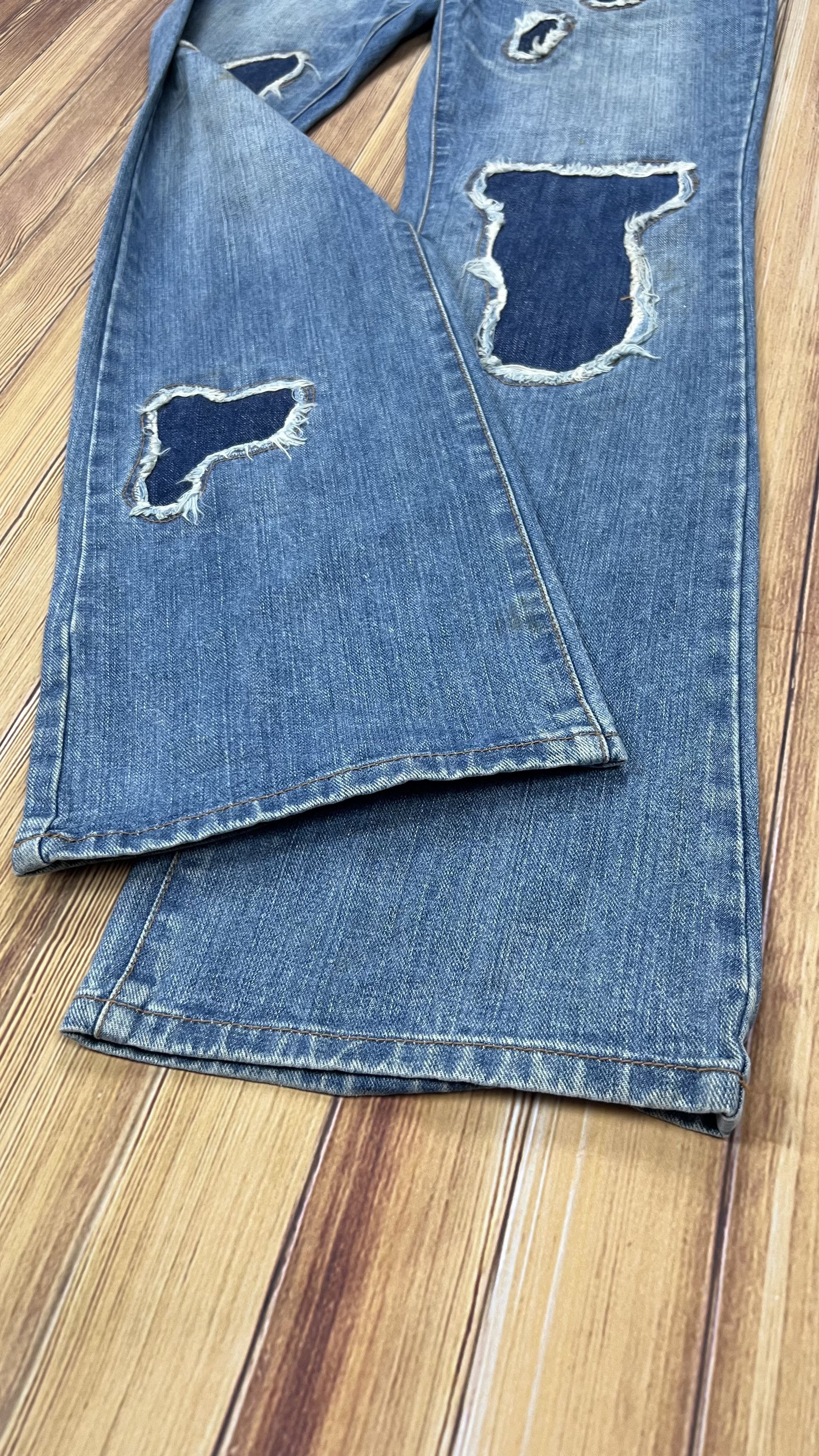 Japanese Brand × Vintage Women Soul Frank Patchy Jeans Size 33" - 4 Thumbnail