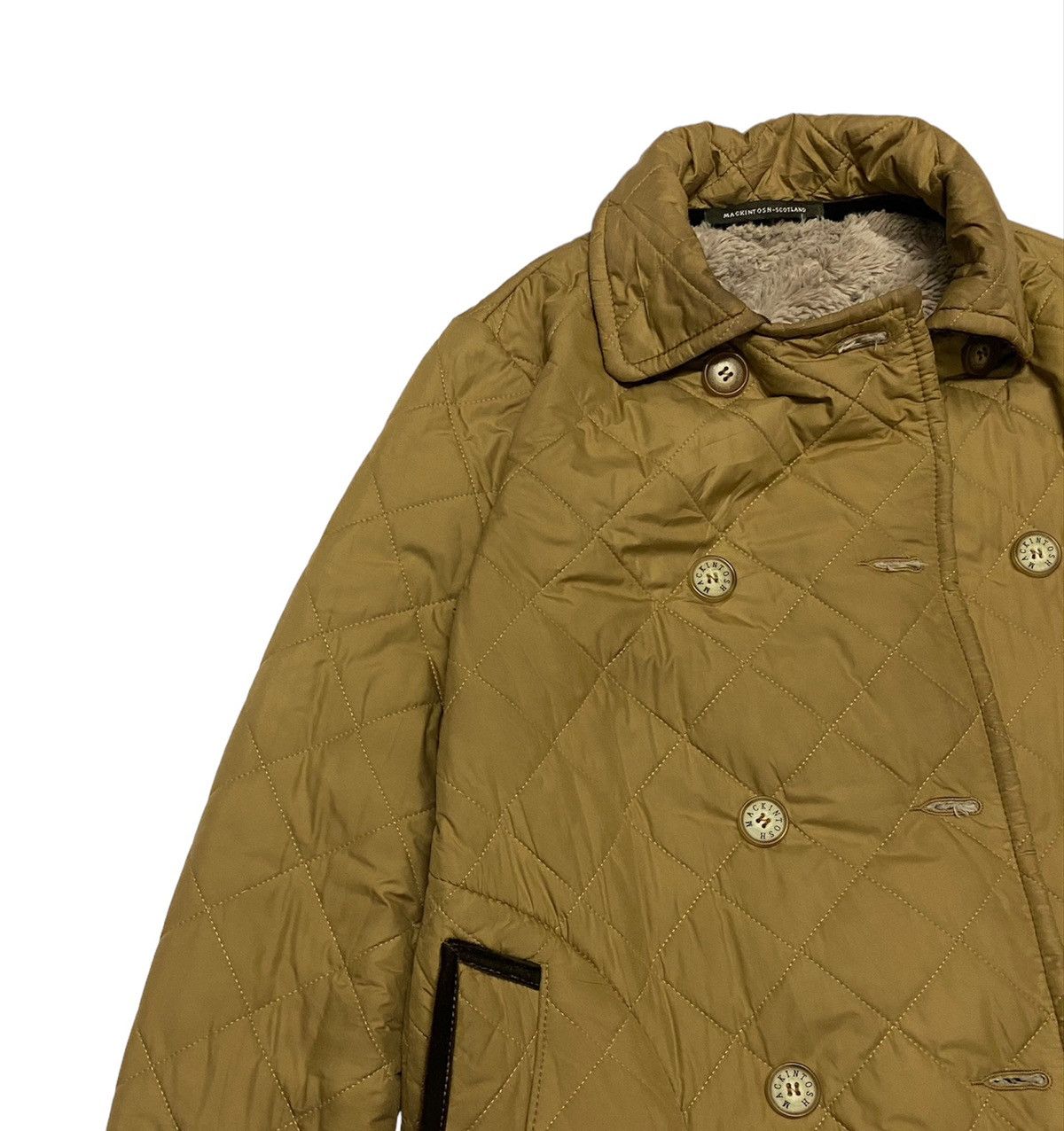 Mackintosh Rare Mackintosh Quilted Lining Sherpa Brown Jacket Size XS / US 0-2 / IT 36-38 - 4 Thumbnail