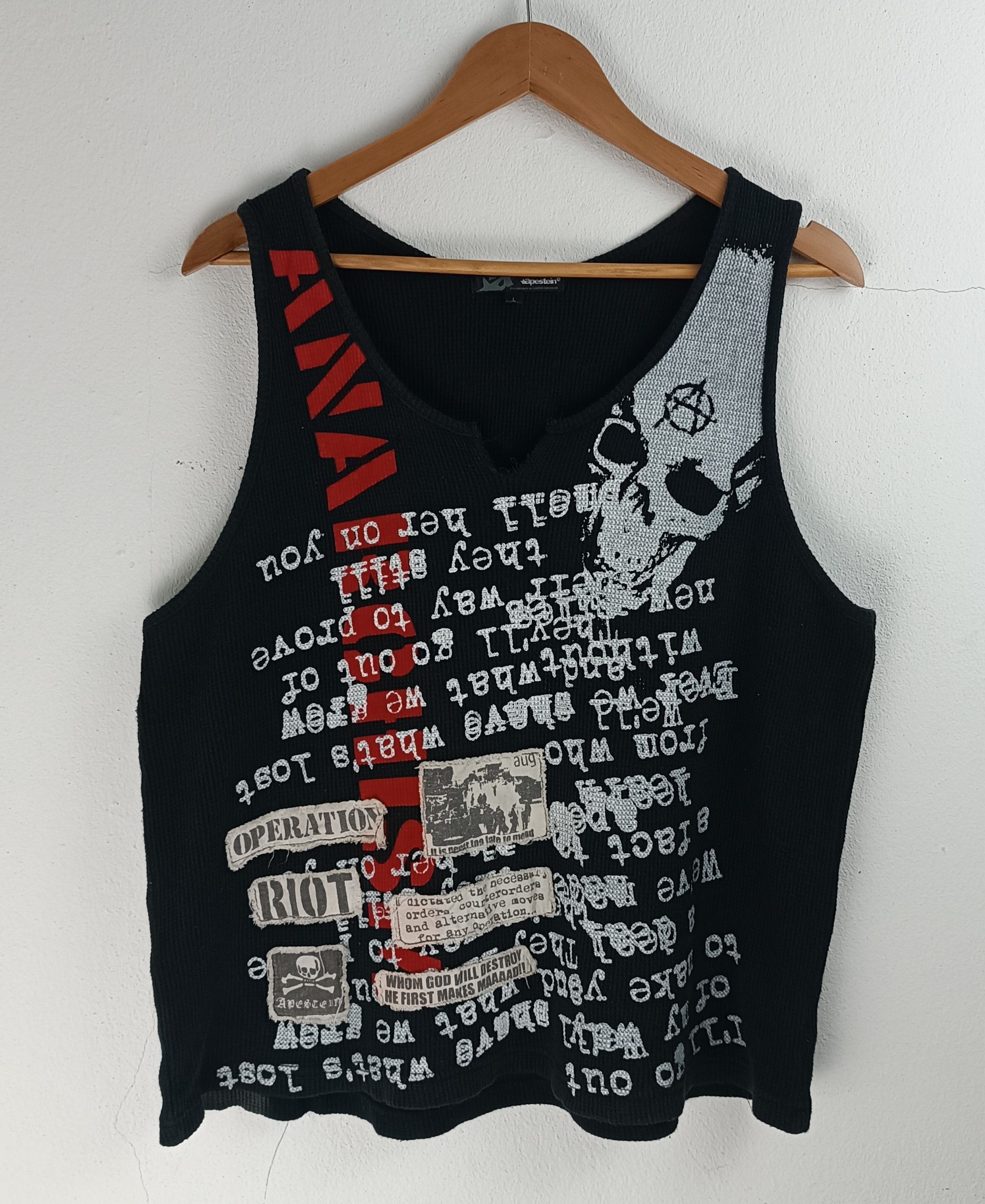 Japanese Brand RARE🔥VTG APESTEIN ANARCHISM RIOT SKULL LGB PUNK INTHEATTIC Size US L / EU 52-54 / 3 - 3 Thumbnail