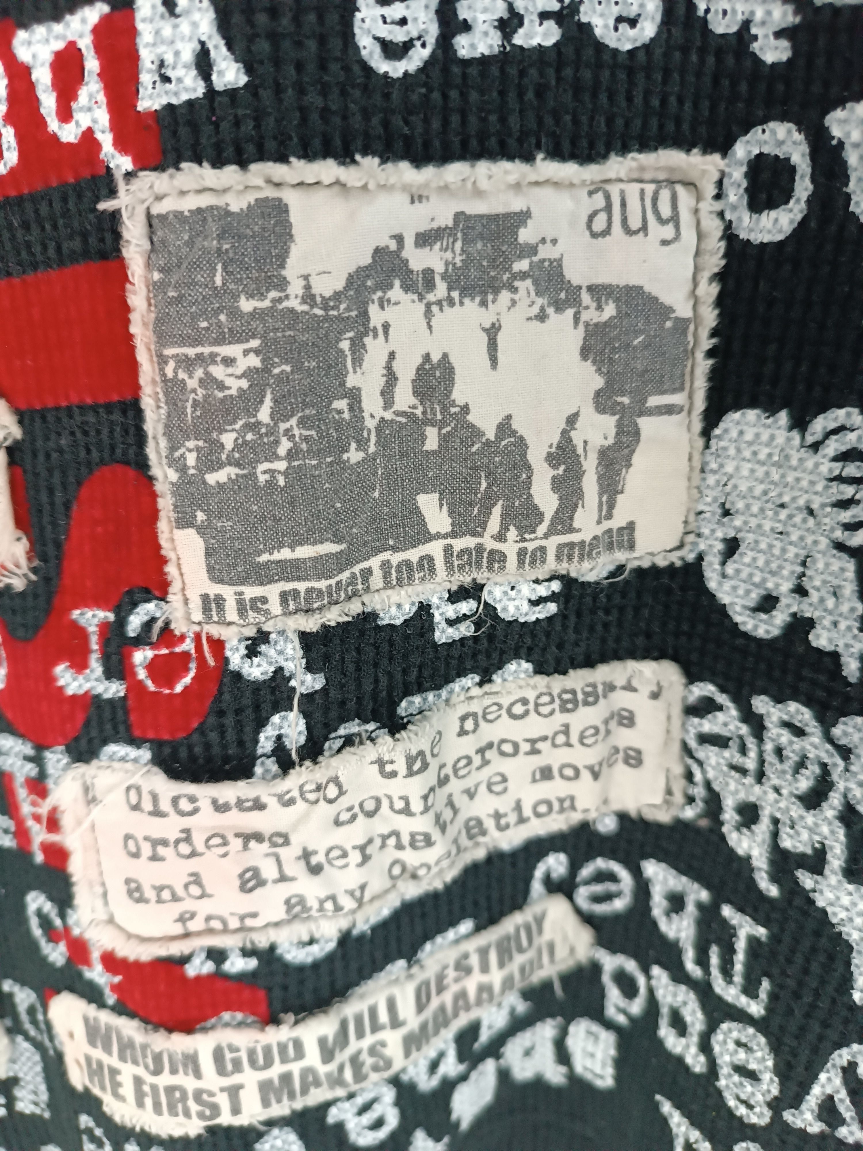 Japanese Brand RARE🔥VTG APESTEIN ANARCHISM RIOT SKULL LGB PUNK INTHEATTIC Size US L / EU 52-54 / 3 - 9 Thumbnail