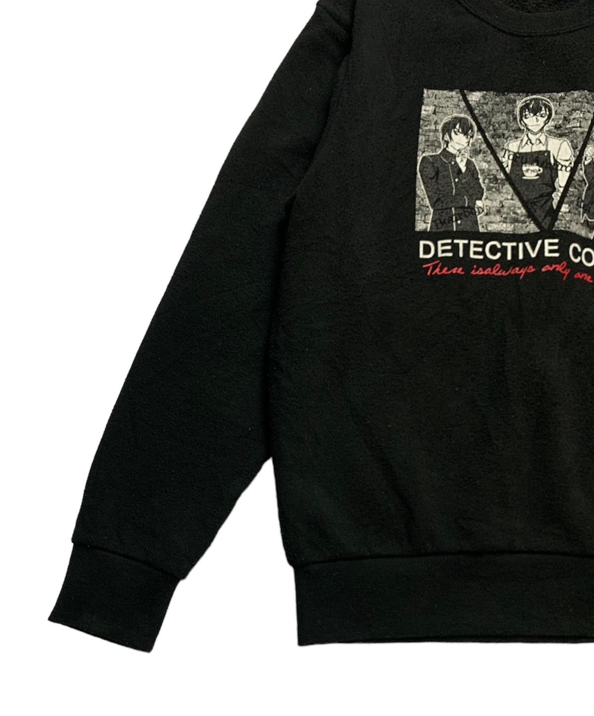 Anime × Cartoon Network Rare Vintage Detective Conan Black Sweatshirt Size US M / EU 48-50 / 2 - 5 Thumbnail