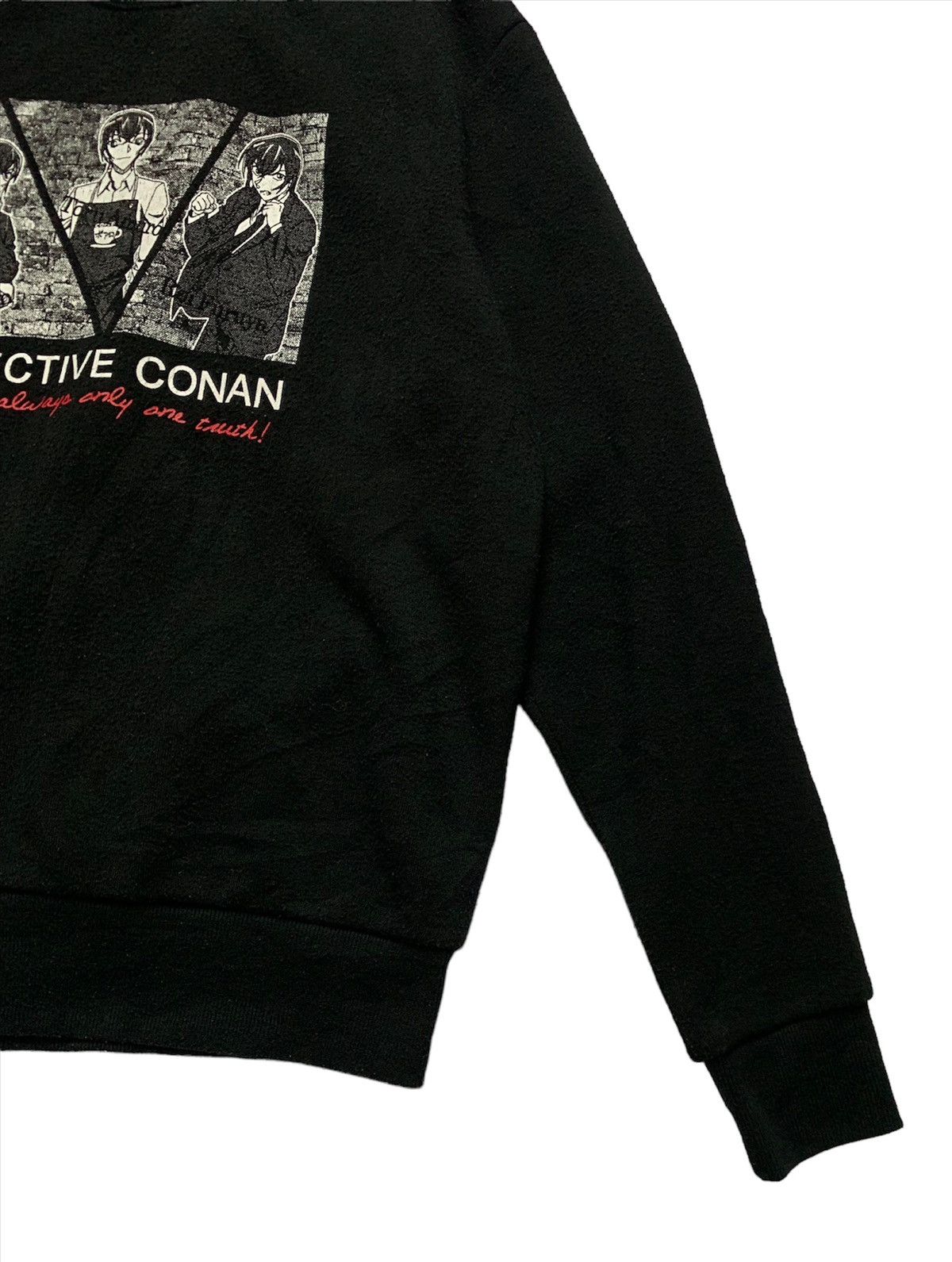 Anime × Cartoon Network Rare Vintage Detective Conan Black Sweatshirt Size US M / EU 48-50 / 2 - 4 Thumbnail