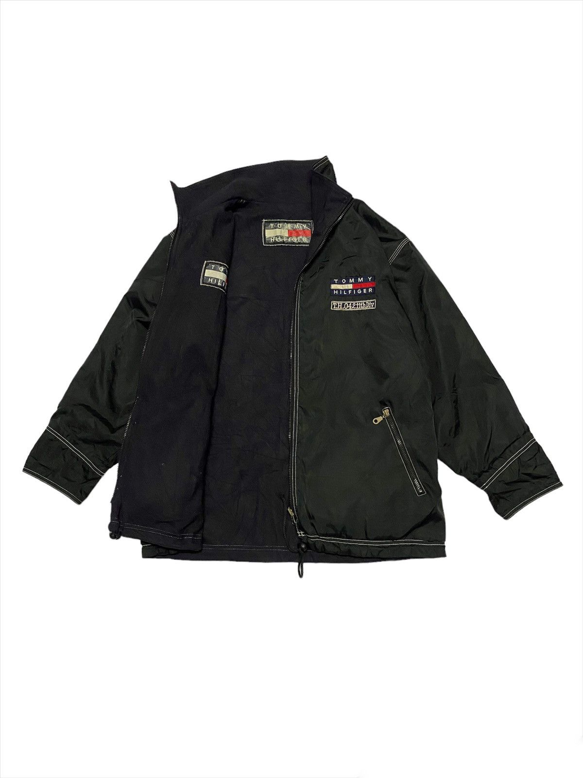 Tommy Hilfiger Rare Vintage Tommy Hilfiger TH04211thDiv Reversible Jacket Size US L / EU 52-54 / 3 - 1 Thumbnail