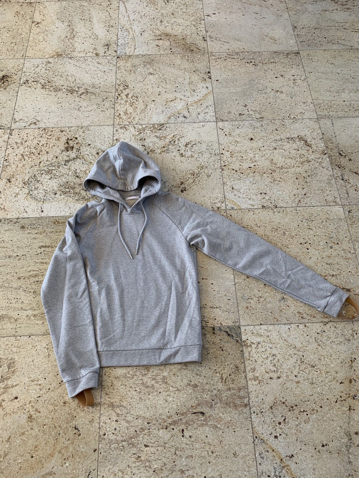 image of Helmut Lang Raglan Hoodie In Heather Grey, Men's (Size XS)