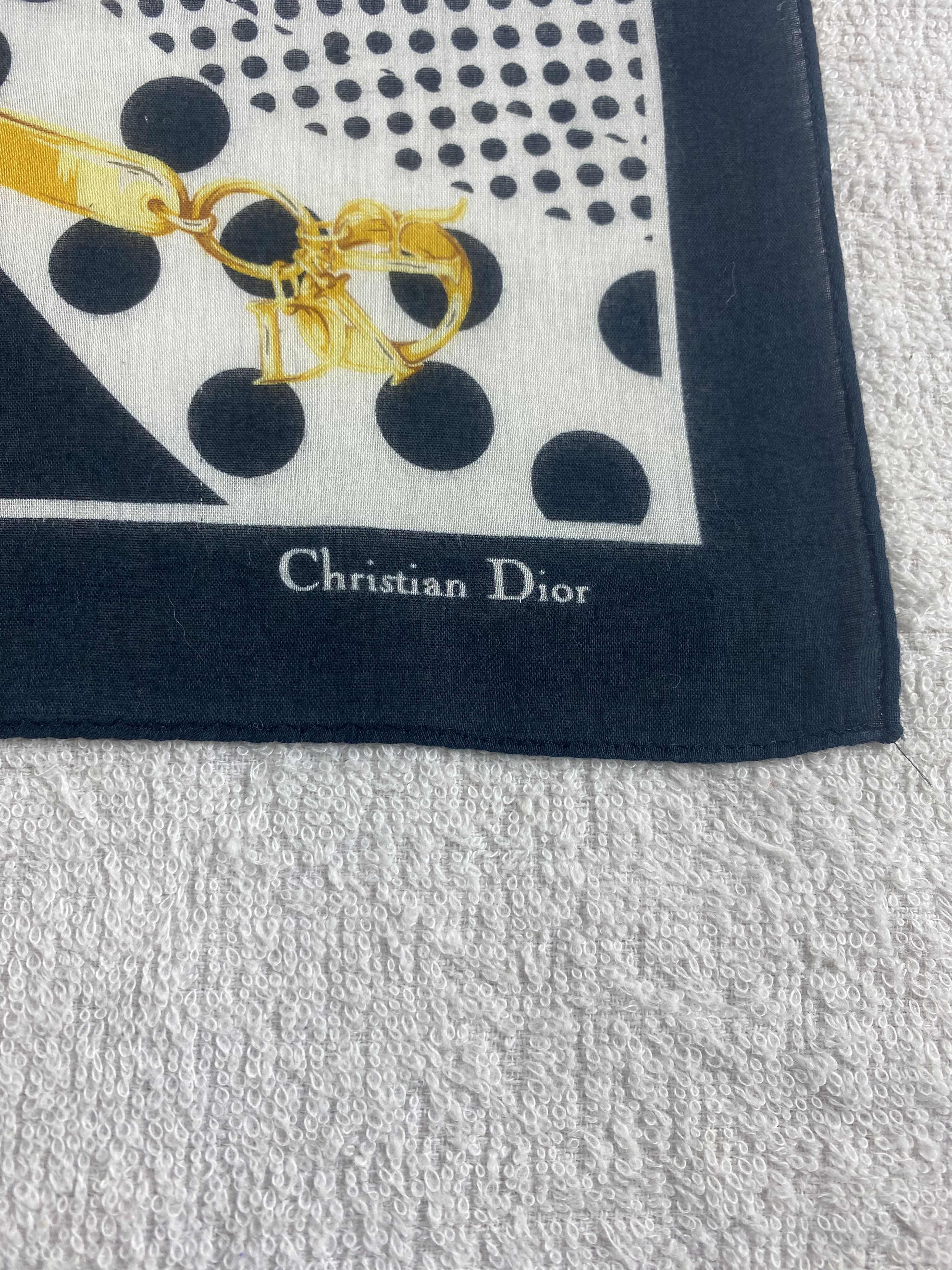 Vintage Christian Dior Handkerchief / Bandana / Neckerchief C170 Size ONE SIZE - 5 Thumbnail