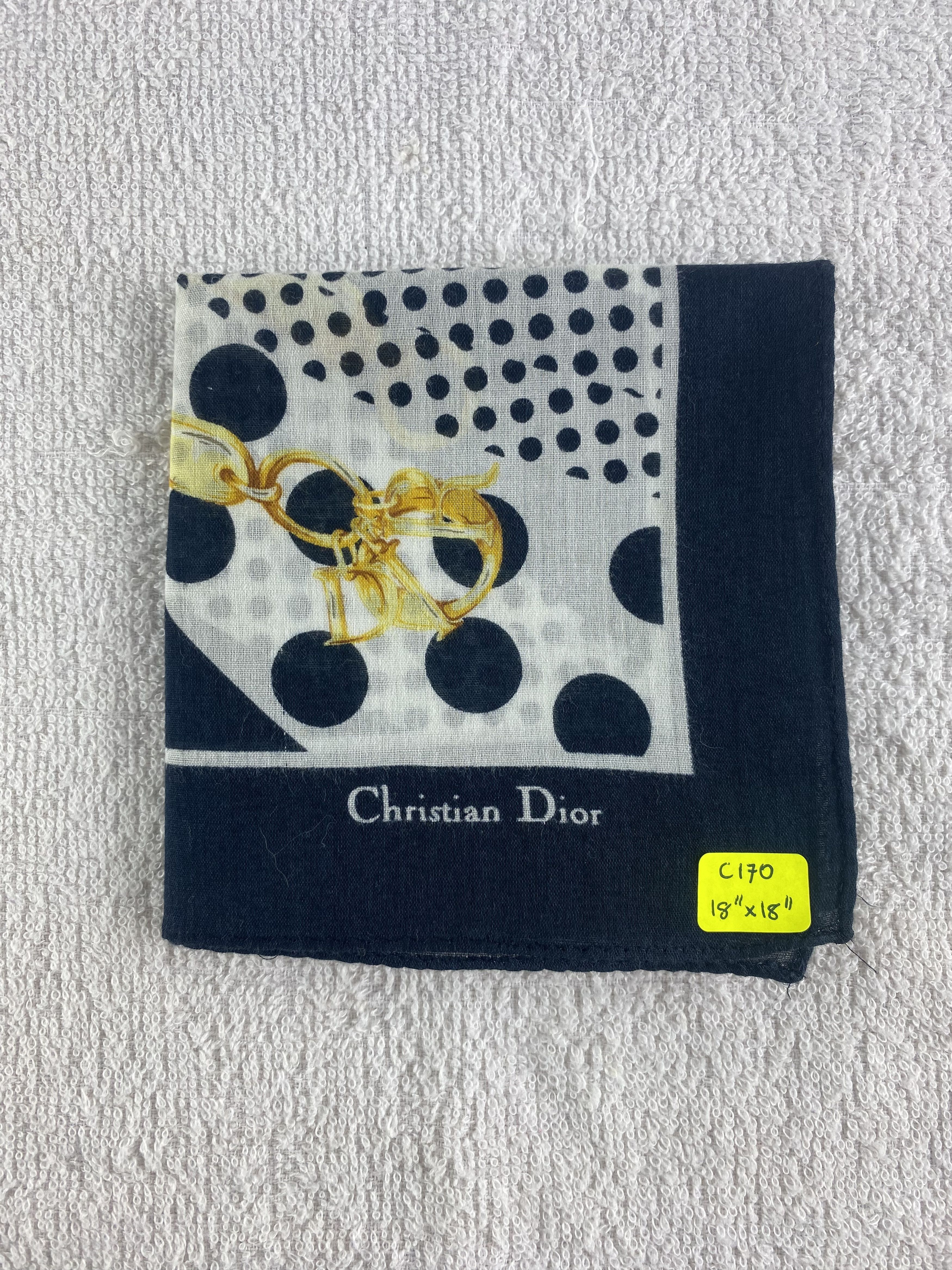Vintage Christian Dior Handkerchief / Bandana / Neckerchief C170 Size ONE SIZE - 7 Thumbnail