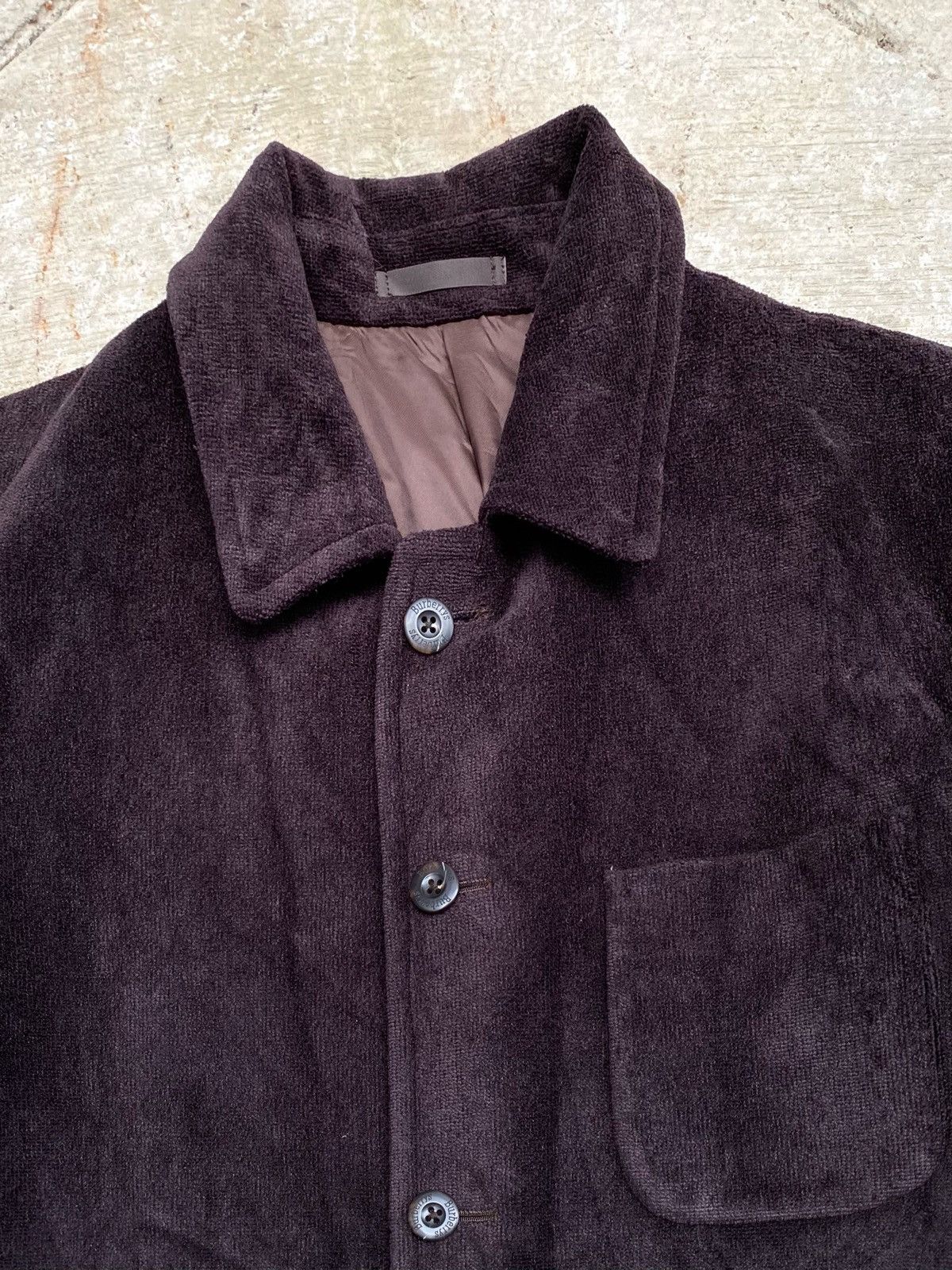 Burberry × Burberry Prorsum VINTAGE BURBERRYS SUEDE WOOL BLEND BUTTON UP JACKET Size US M / EU 48-50 / 2 - 4 Thumbnail