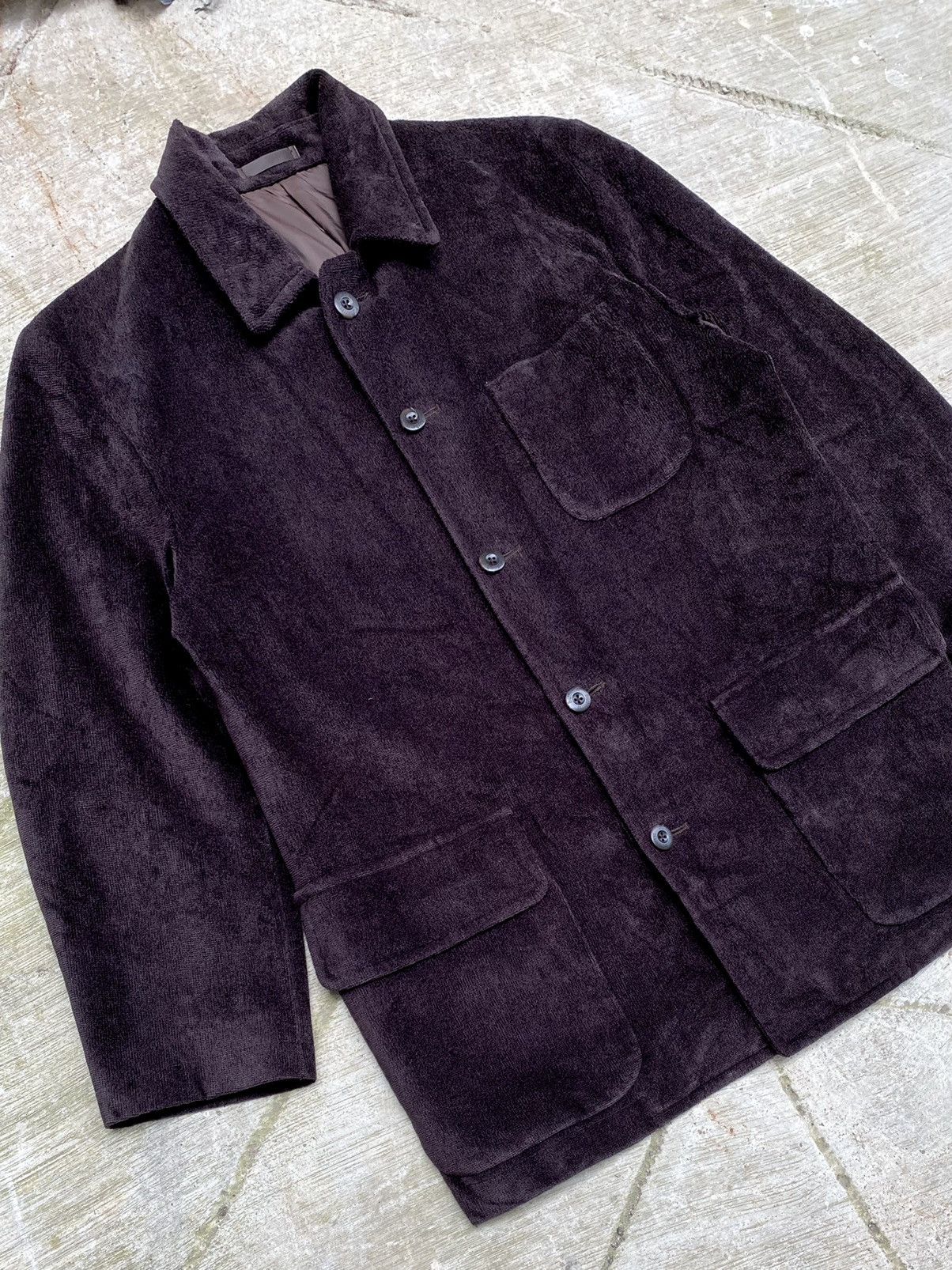 Burberry × Burberry Prorsum VINTAGE BURBERRYS SUEDE WOOL BLEND BUTTON UP JACKET Size US M / EU 48-50 / 2 - 7 Thumbnail
