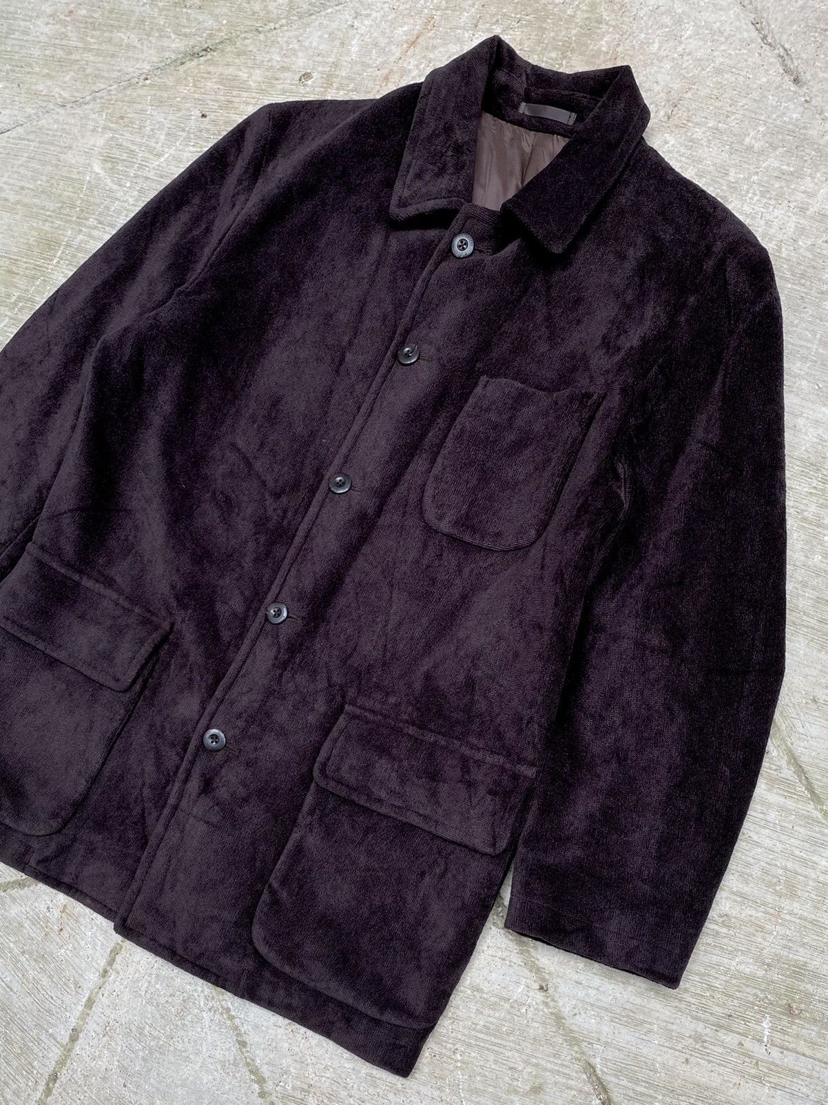 Burberry × Burberry Prorsum VINTAGE BURBERRYS SUEDE WOOL BLEND BUTTON UP JACKET Size US M / EU 48-50 / 2 - 6 Thumbnail