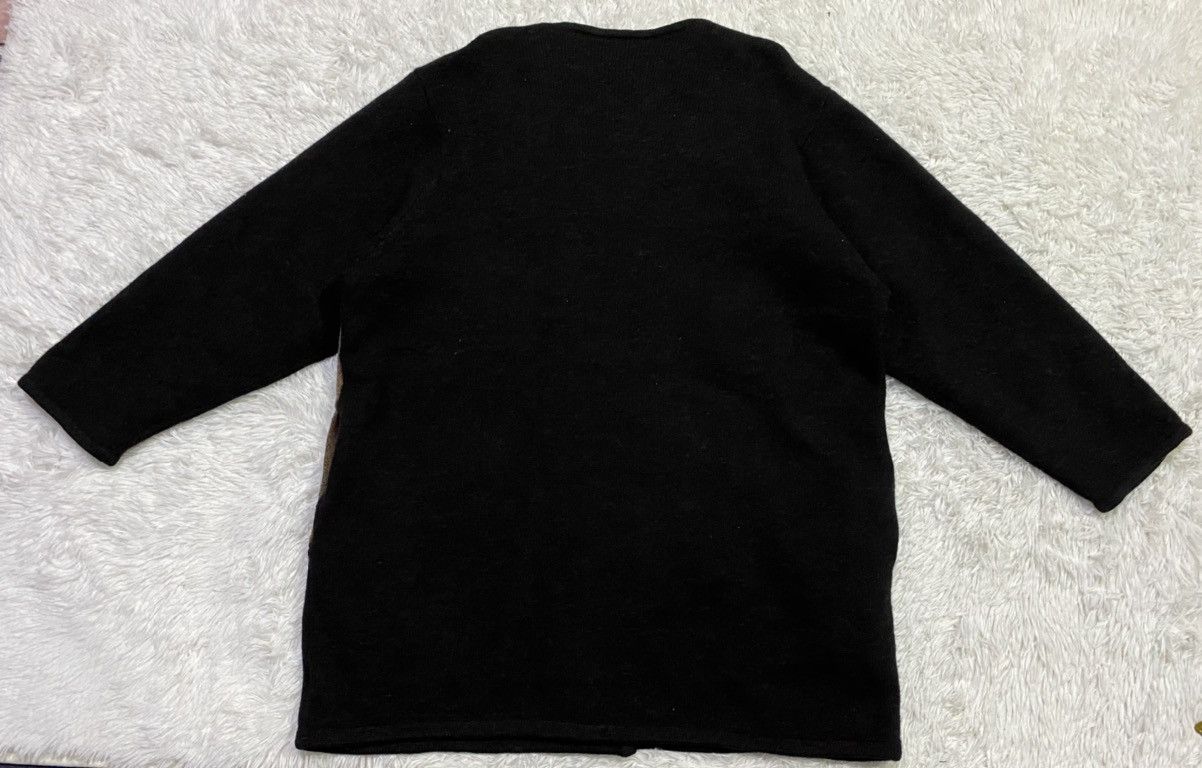 Japanese Brand Japanese Brand Patchwork Logo Wool Button Up Sweater Size L / US 10 / IT 46 - 6 Thumbnail
