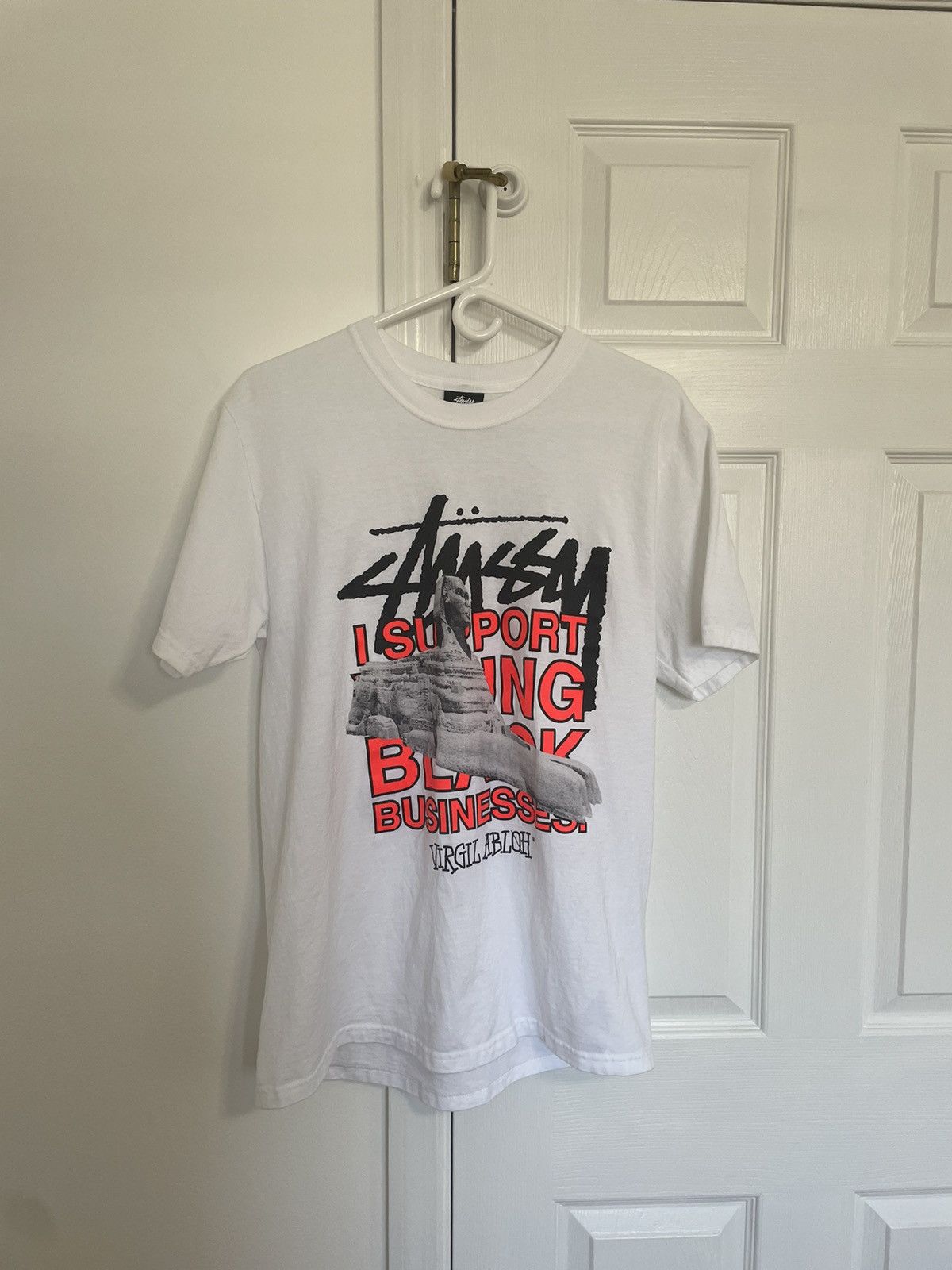 Stussy Virgil Abloh 40th Anniversary World Tour Tee - Size M OFF-WHITE x  STUSSY