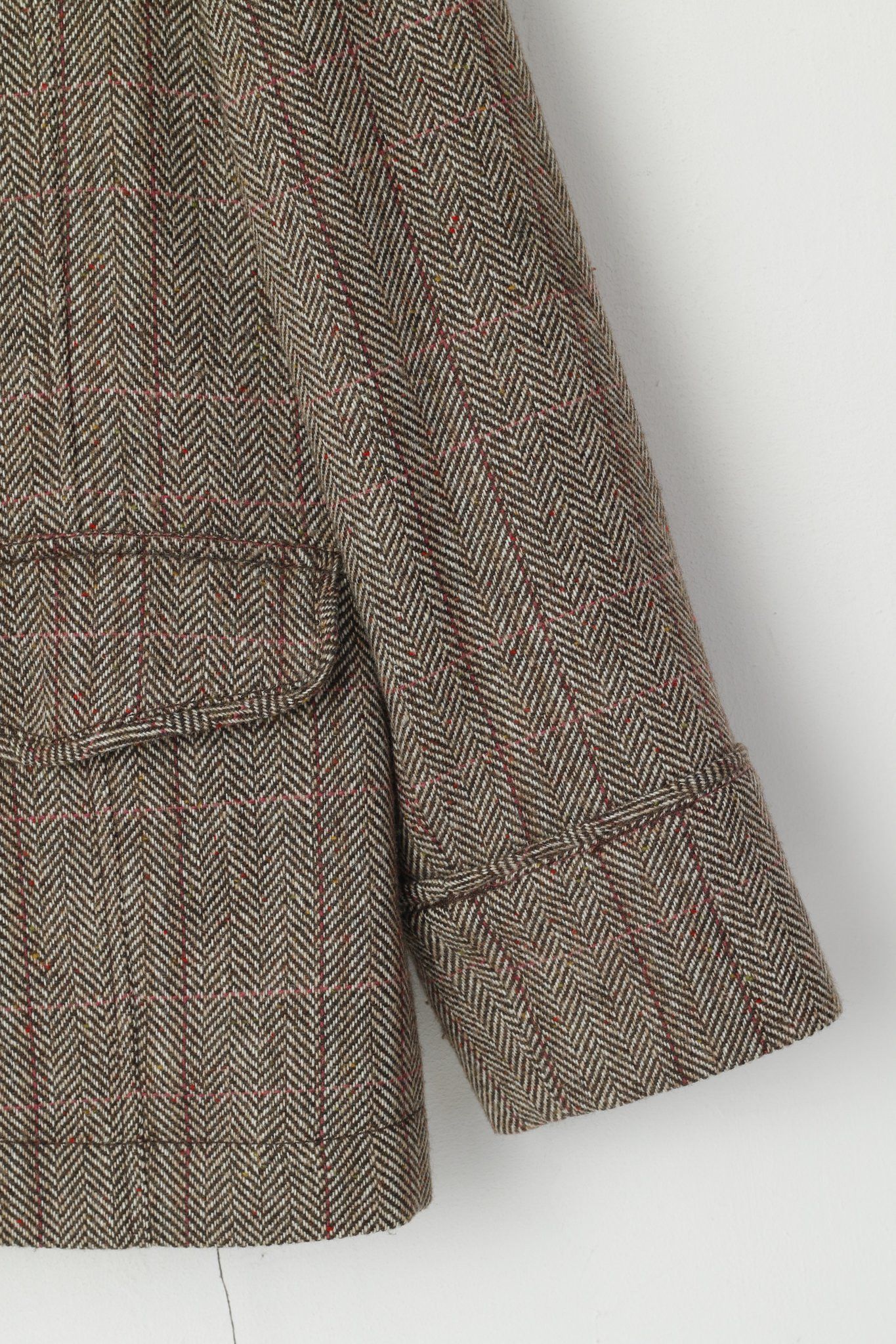 Calvin Klein × Vintage Calvin Klein Jeans Men XL Jacket Brown Wool Soft 5523 Size 46R - 3 Thumbnail