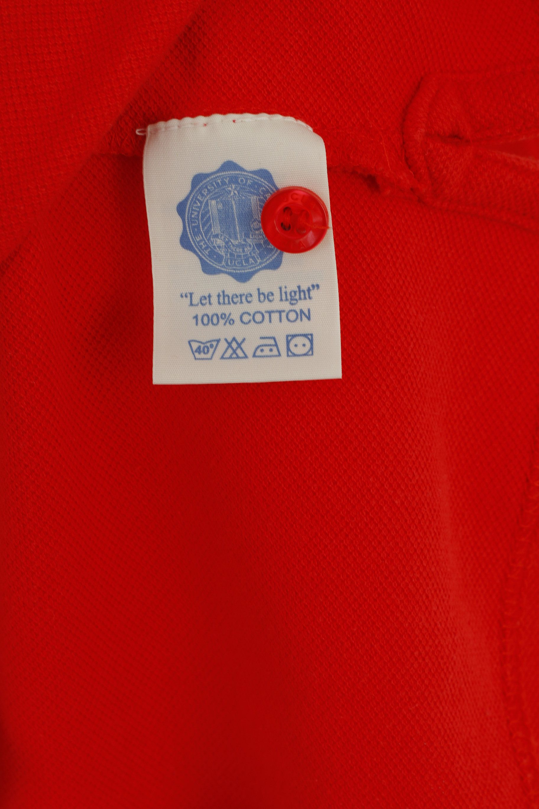 Vintage Ucla Men XL Polo Shirt Red Cotton Varsity 0797 Size US XL / EU 56 / 4 - 4 Thumbnail
