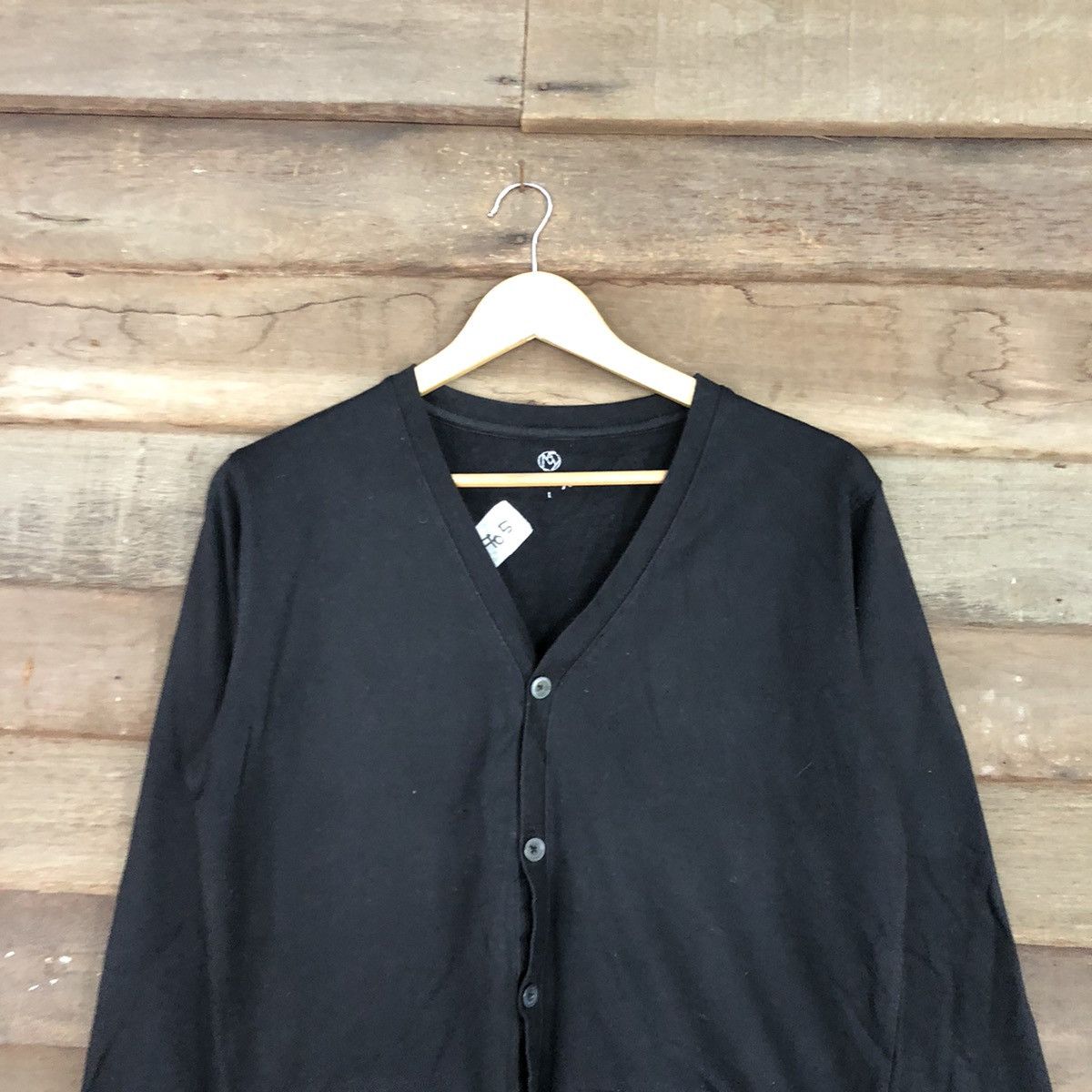 Homespun Knitwear Navy plain Black Cardigan knitwear japan #3705 Size US M / EU 48-50 / 2 - 2 Thumbnail