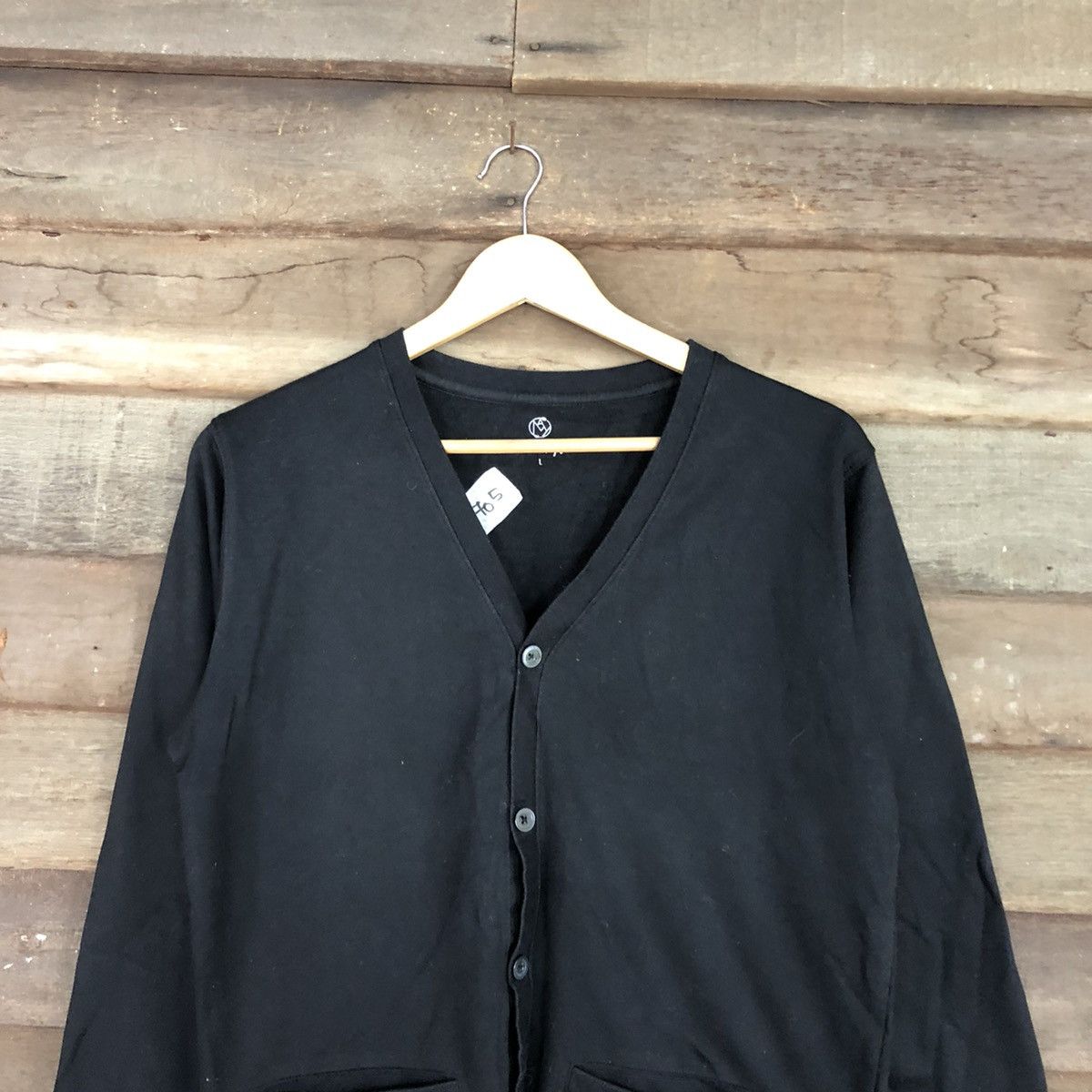 Homespun Knitwear Navy plain Black Cardigan knitwear japan #3705 Size US M / EU 48-50 / 2 - 9 Thumbnail