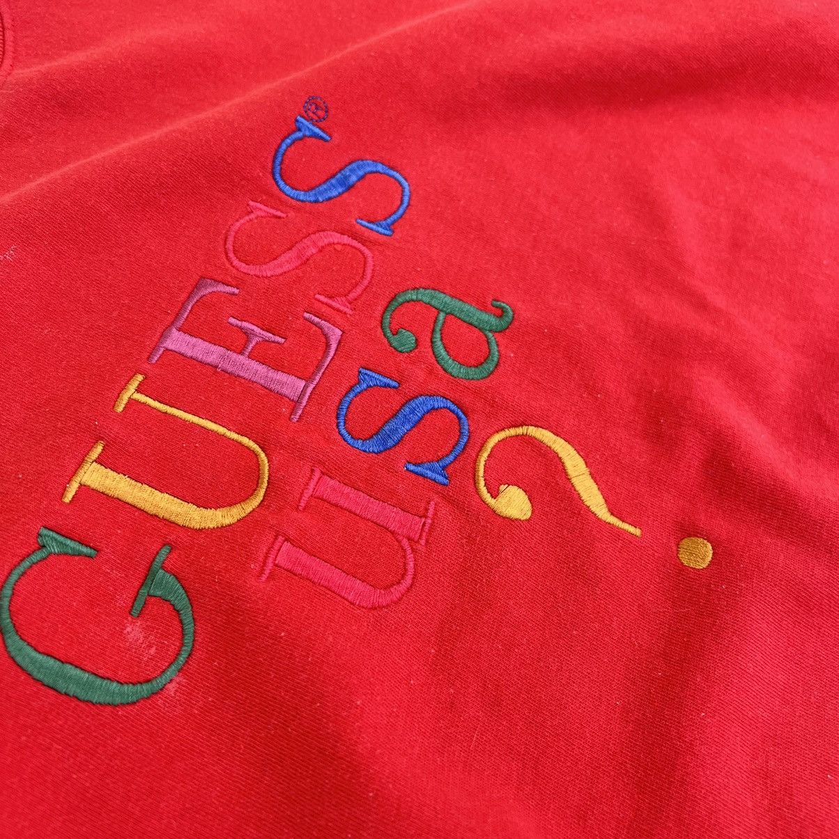 Guess Vintage 80s/90s Rare Guess ? Embroidered Sweatshirt Size US L / EU 52-54 / 3 - 6 Thumbnail